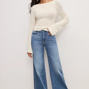 GOOD WAIST PALAZZO COMPRESSION JEANS | INDIGO837