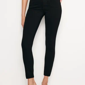 NEVER FADE GOOD LEGS SKINNY CROPPED JEANS| BLACK
