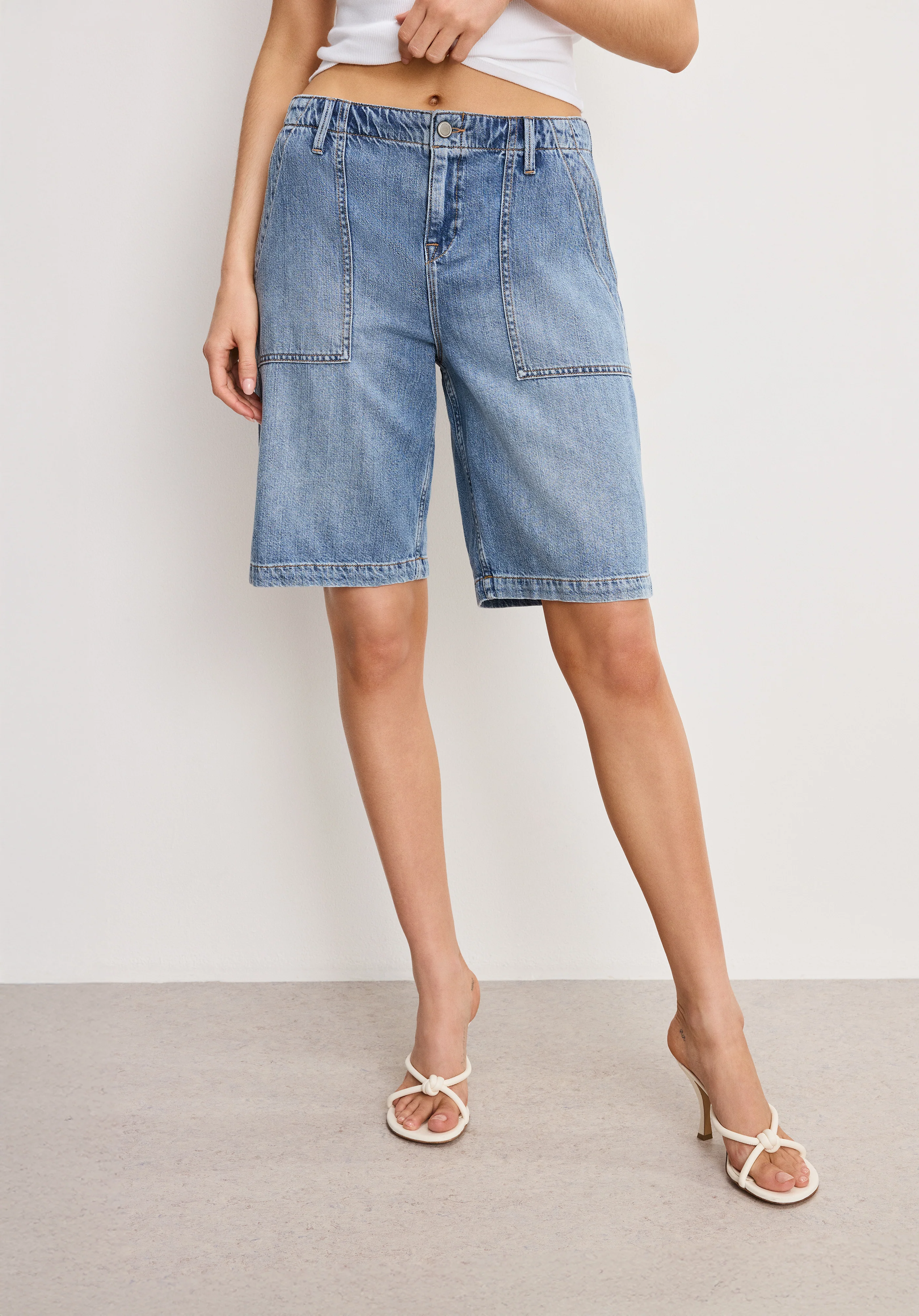 LITE LINEN BERMUDA SHORT | INDIGO786