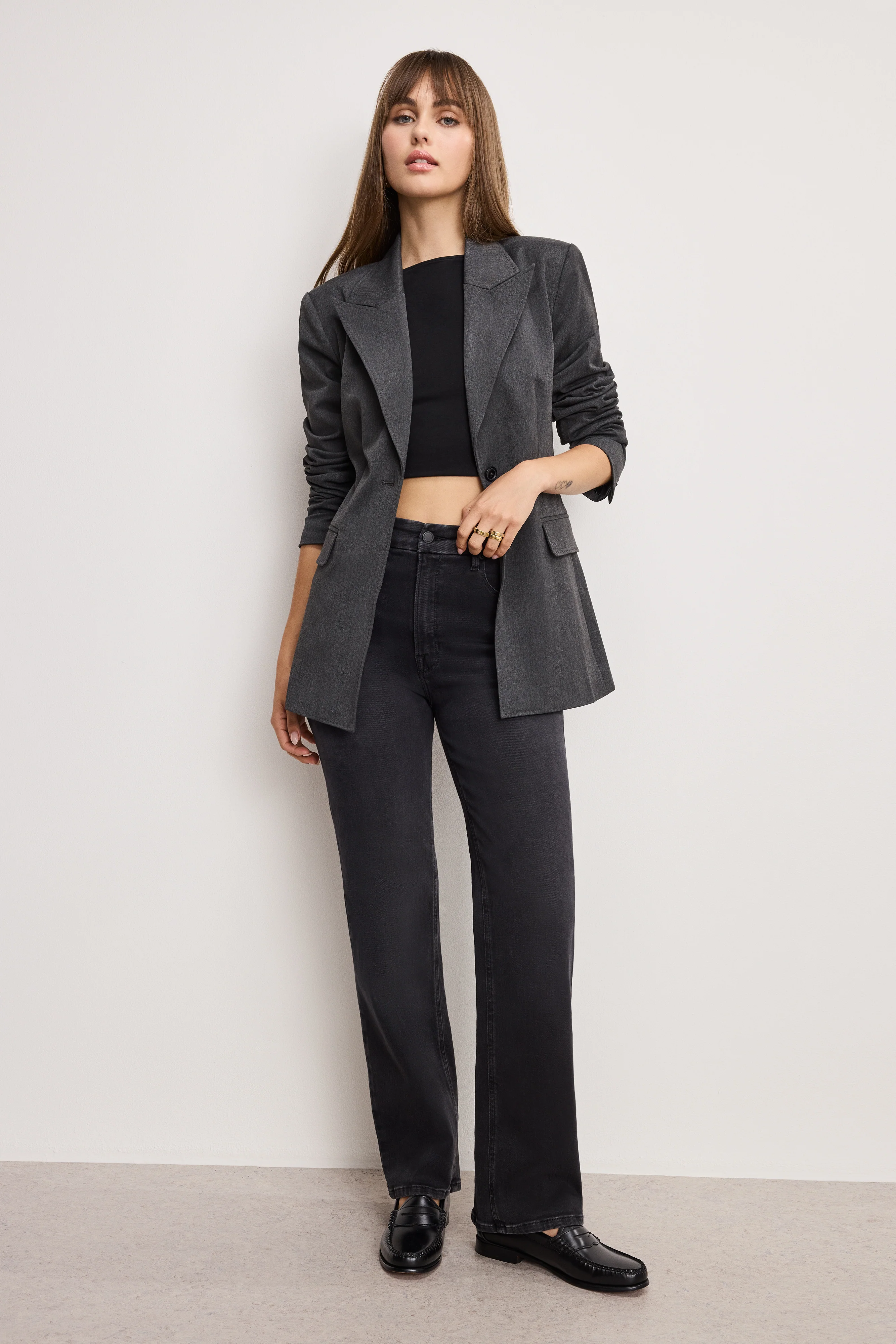 SOFT TECH GOOD TRUE STRAIGHT JEANS | BLACK343