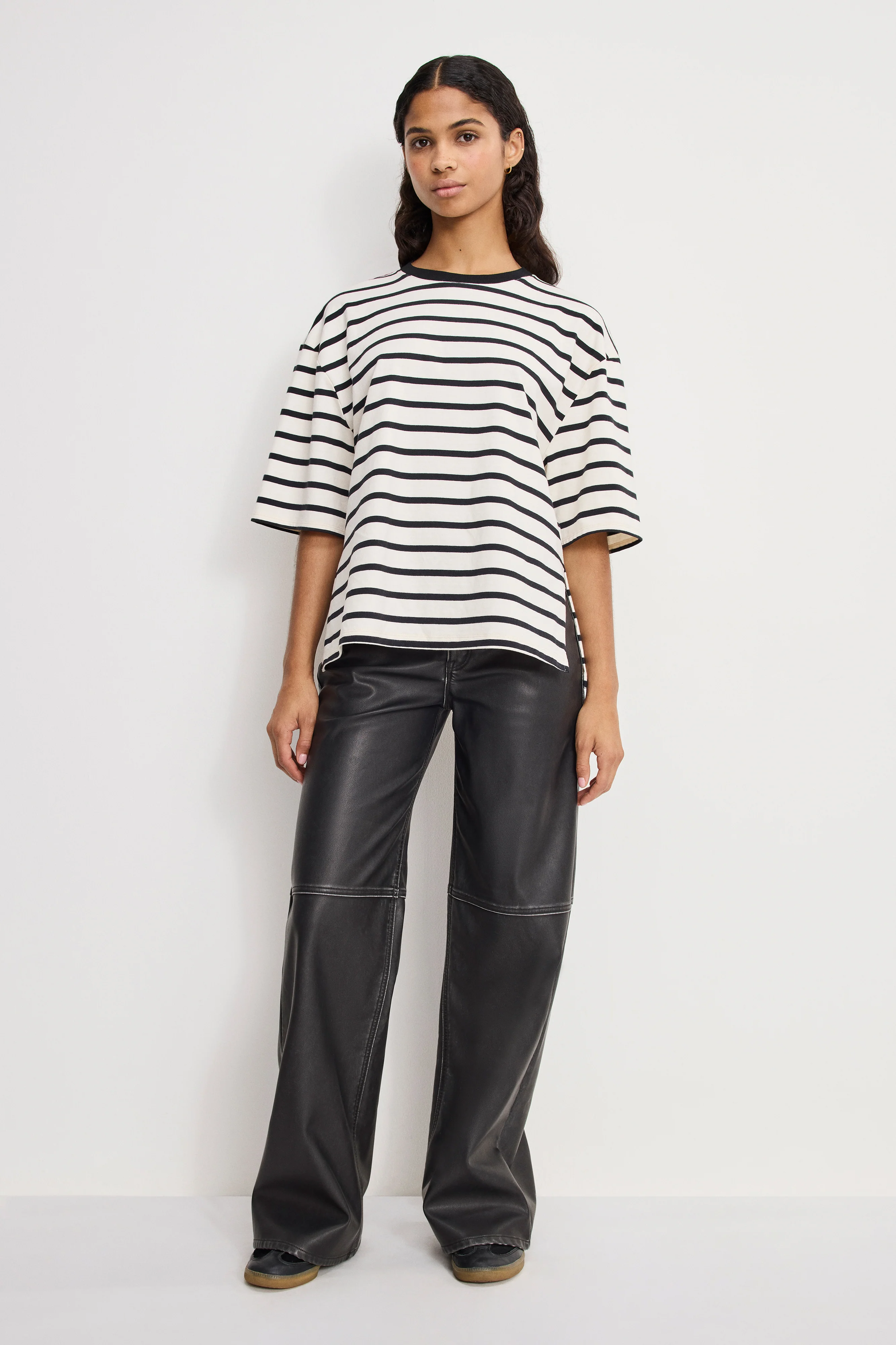 GOOD SKATE FAUX LEATHER PANTS | BLACK001