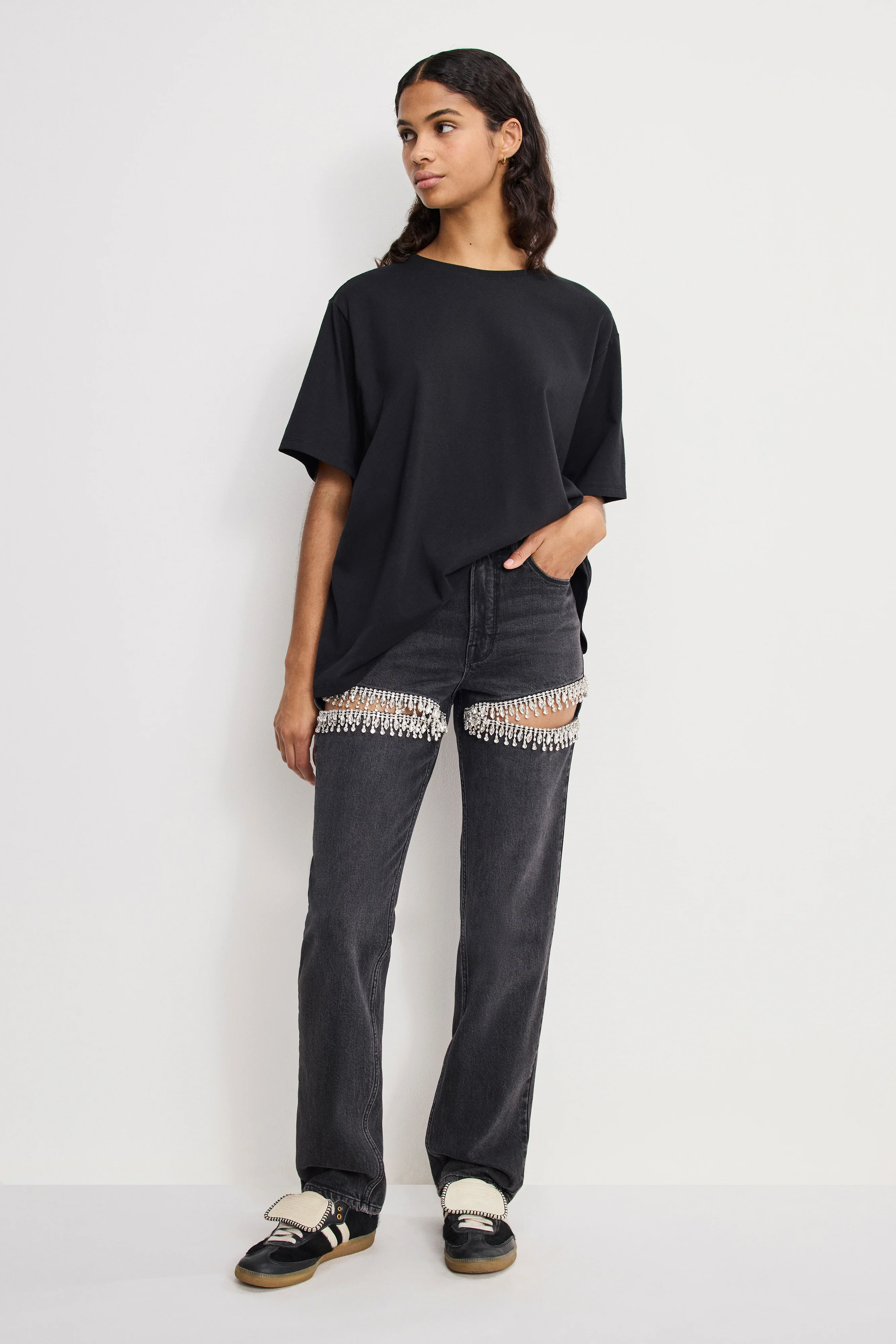 GOOD ICON STRAIGHT DIAMOND JEANS | BLACK376