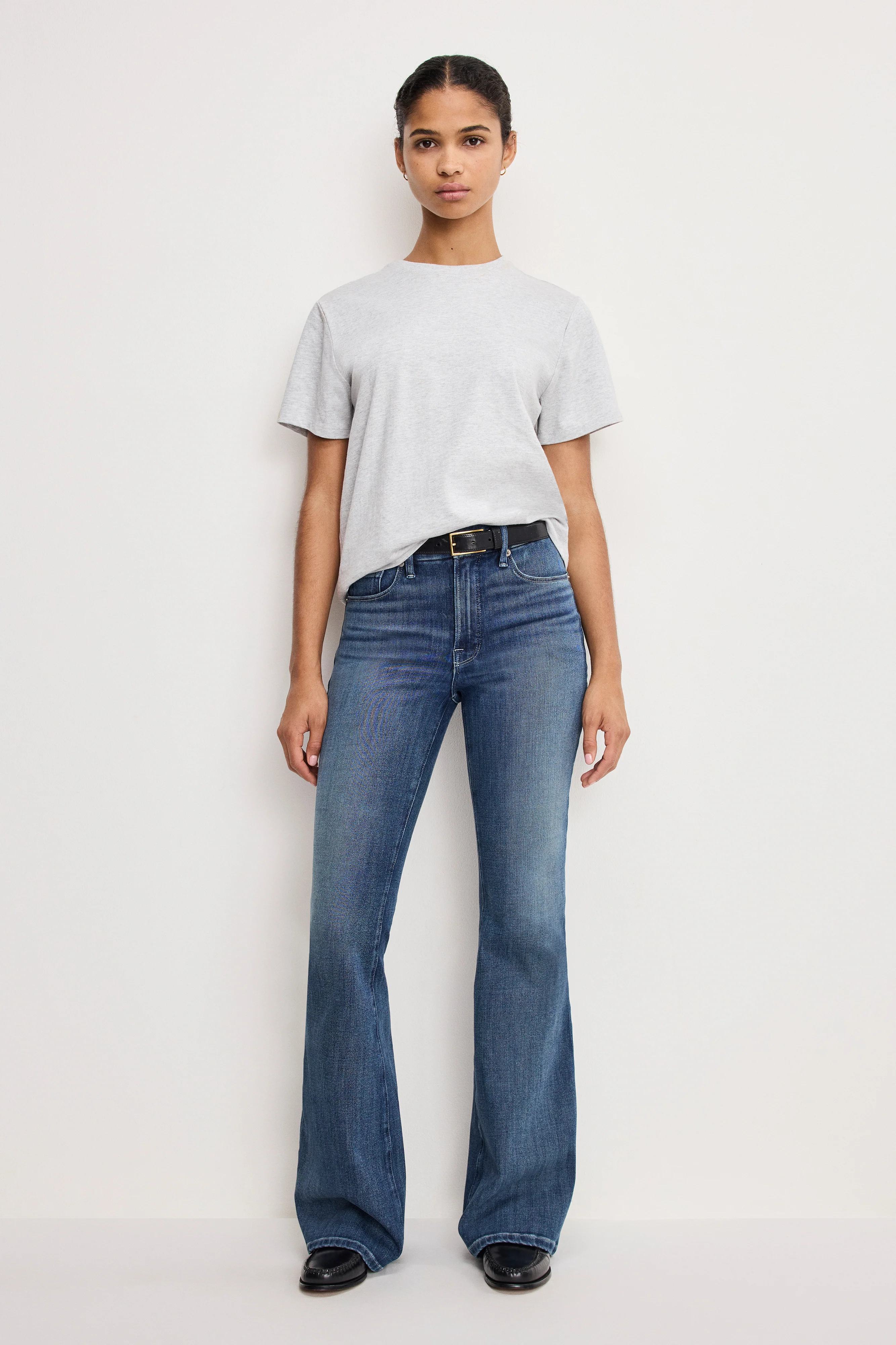 SOFT TECH GOOD LEGS FLARE JEANS | INDIGO855