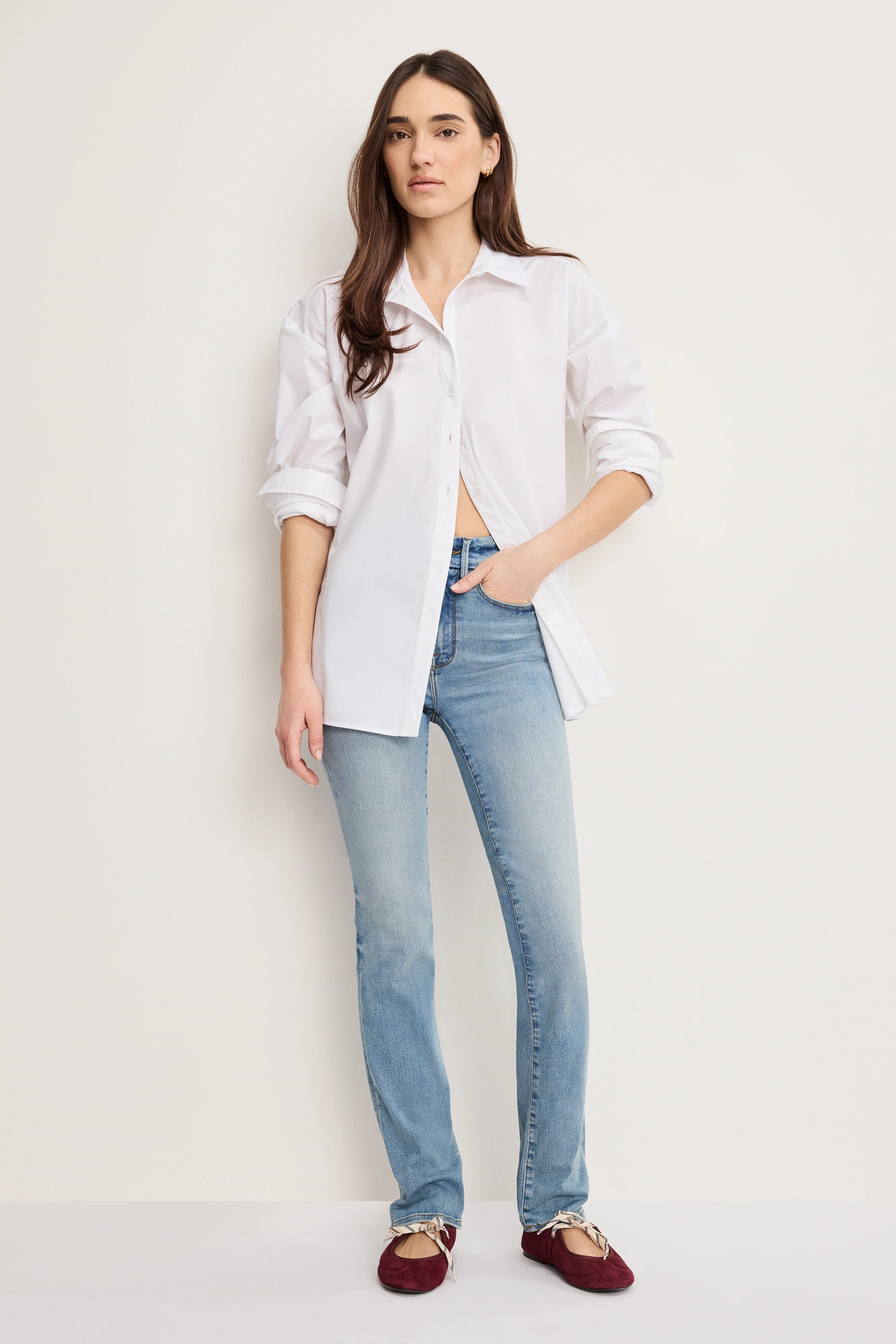 GOOD LEGS STRAIGHT JEANS LONG | INDIGO834