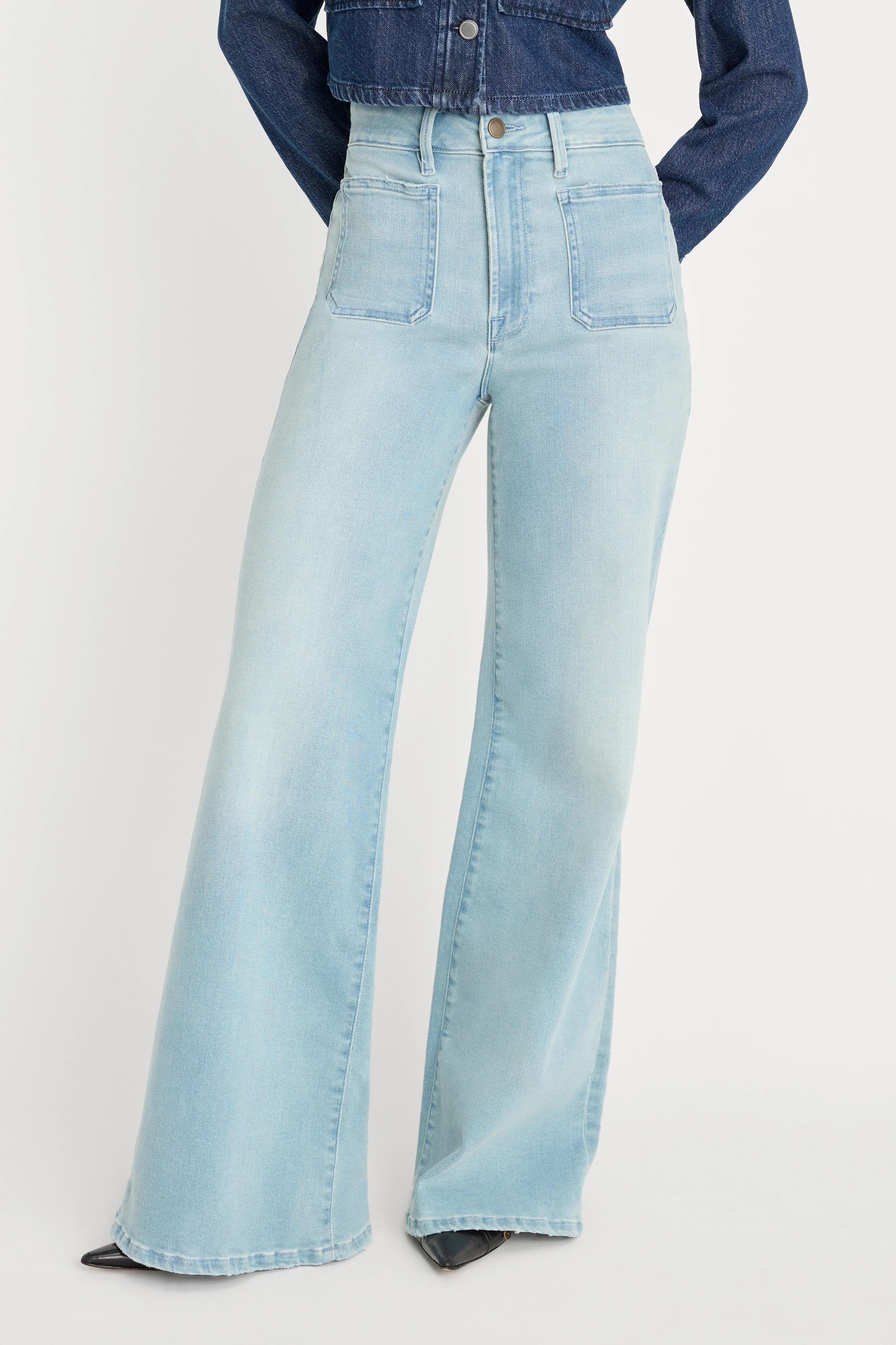 SOFT TECH GOOD WAIST PALAZZO JEANS | INDIGO1129