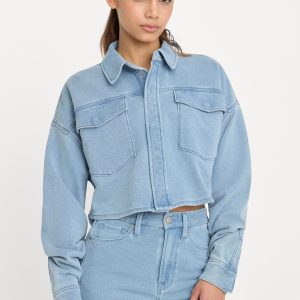 JEANIUS CROPPED JACKET | INDIGO376