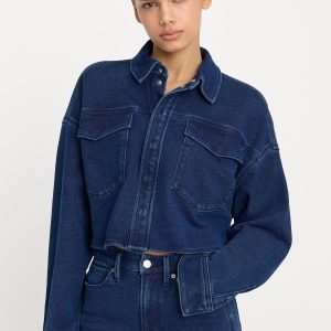 JEANIUS CROPPED JACKET | INDIGO377