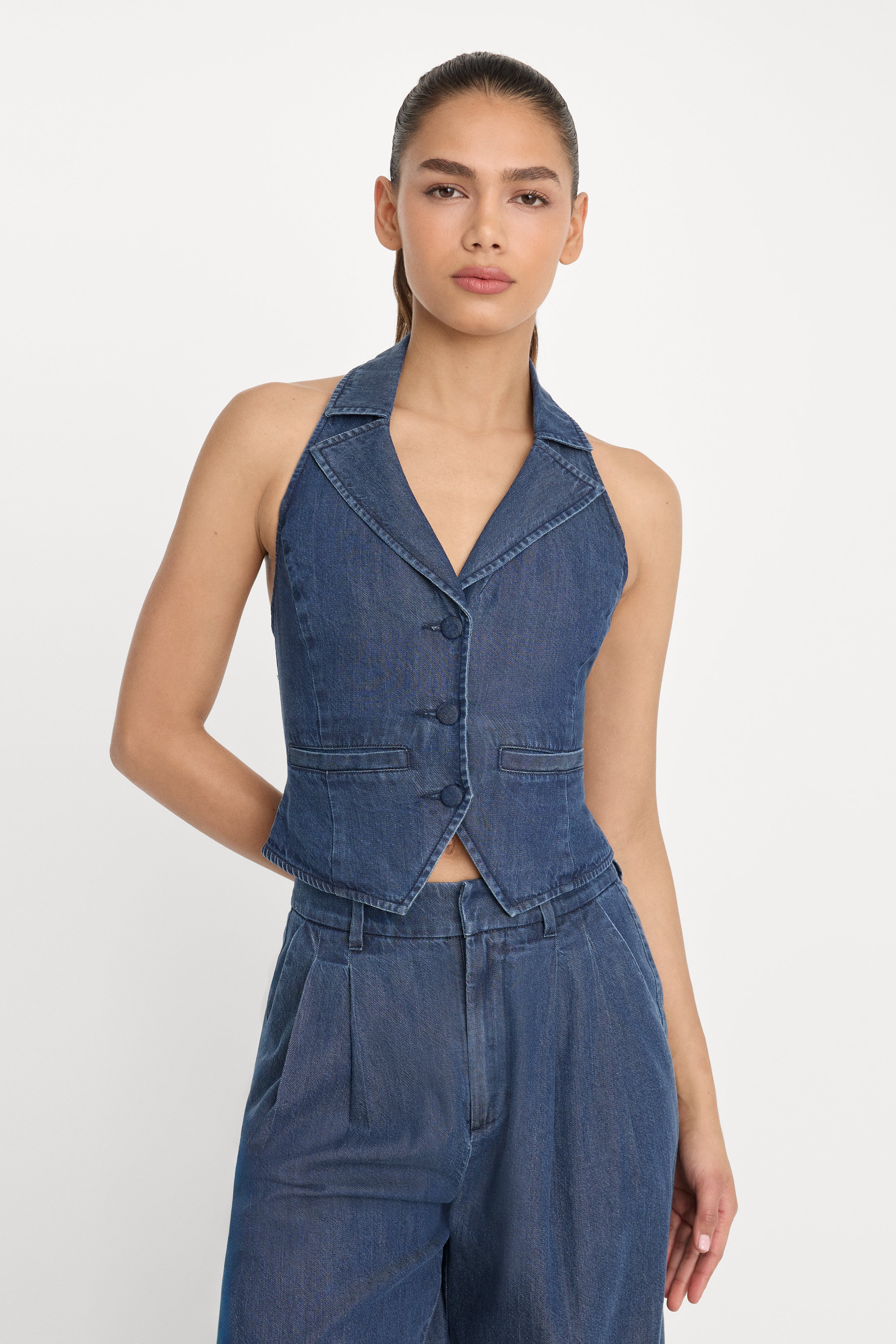HALTER VEST | INDIGO1187