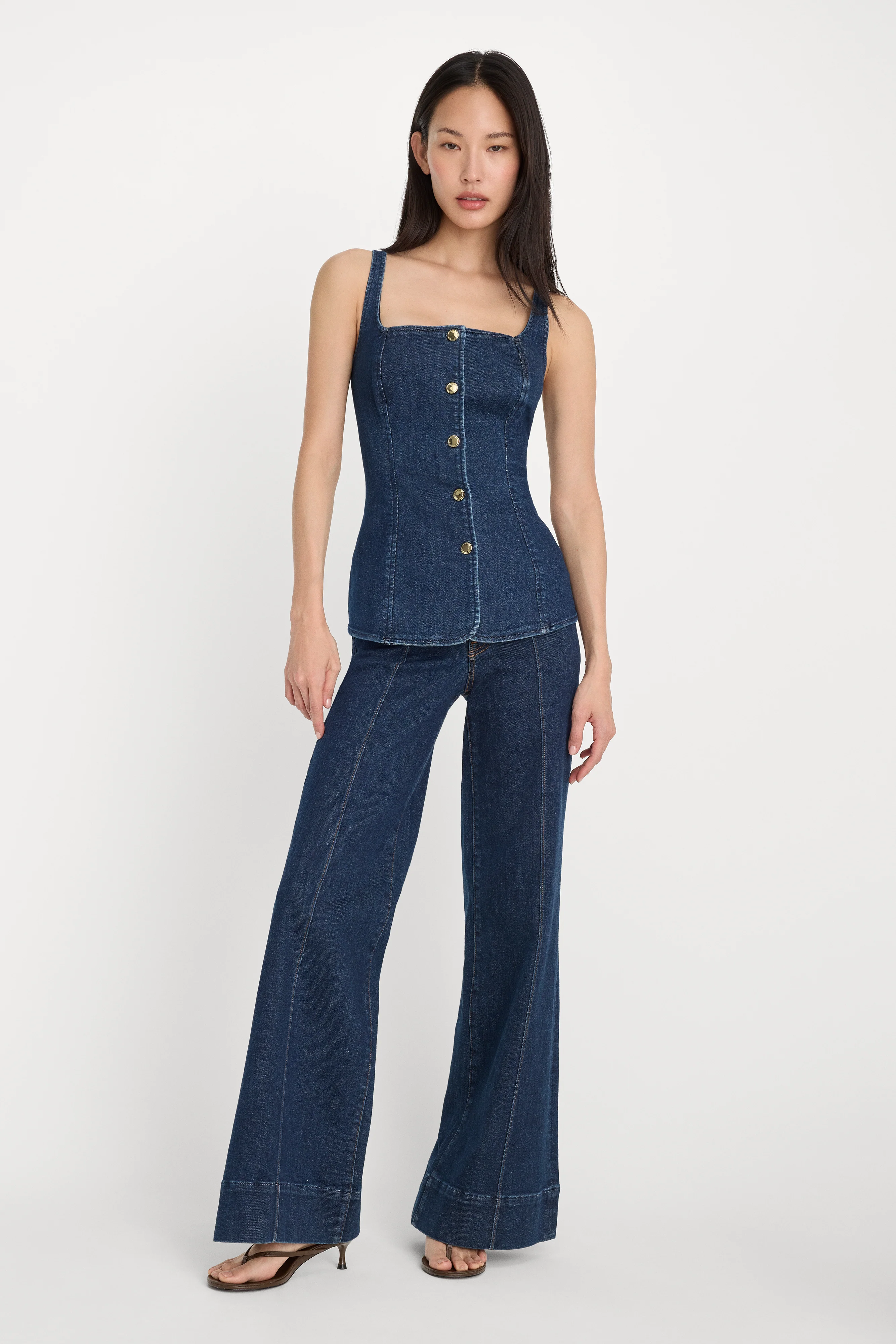 GOOD WAIST PALAZZO JEANS | INDIGO1169