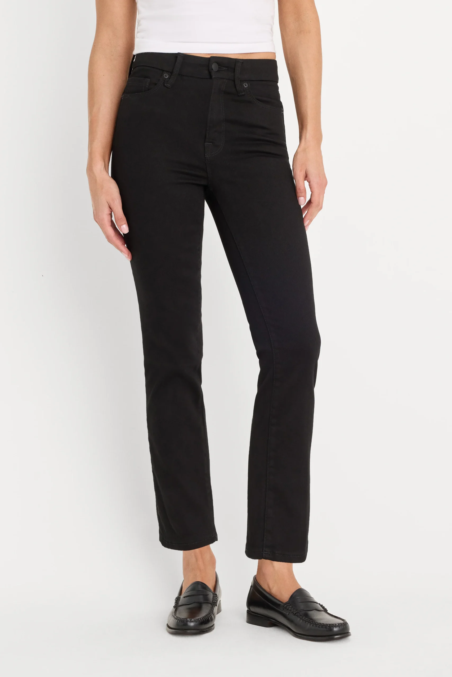 NEVER FADES GOOD LEGS STRAIGHT JEANS | BLACK001 - Image 2