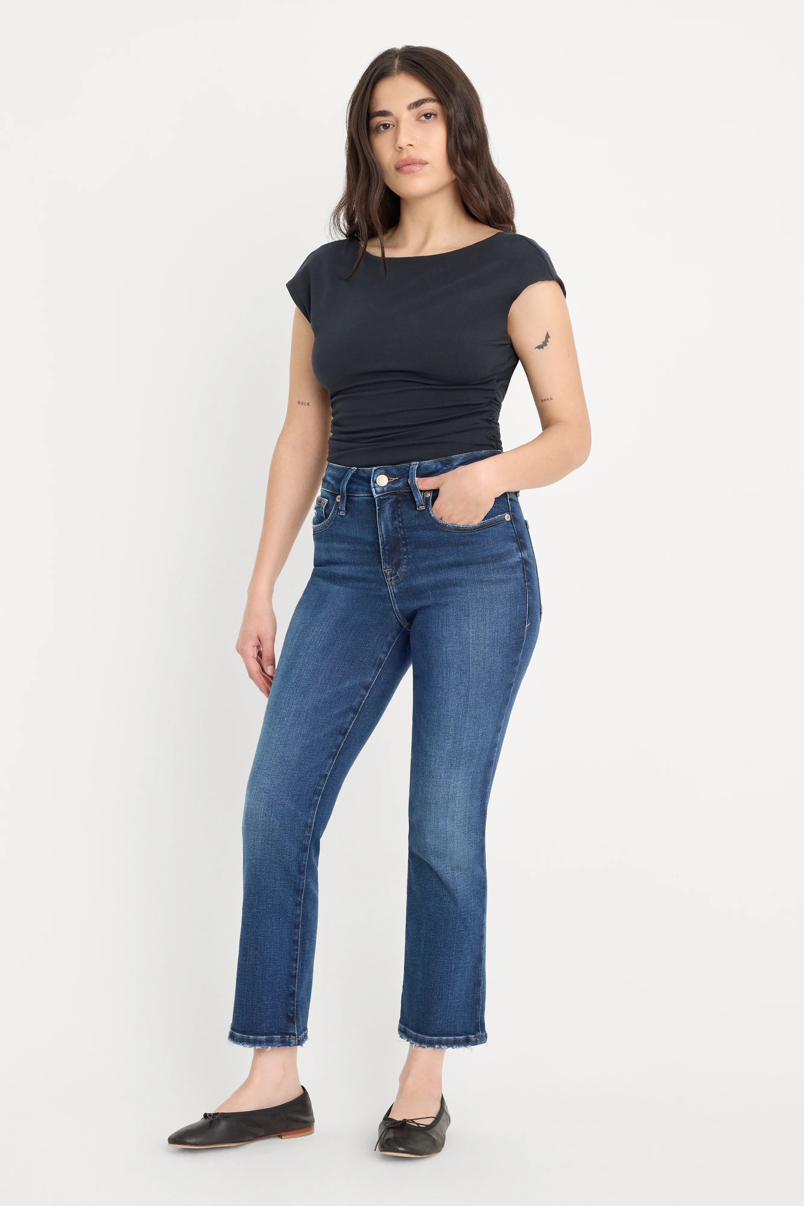 SOFT TECH GOOD PETITE STRAIGHT JEANS|INDIGO511