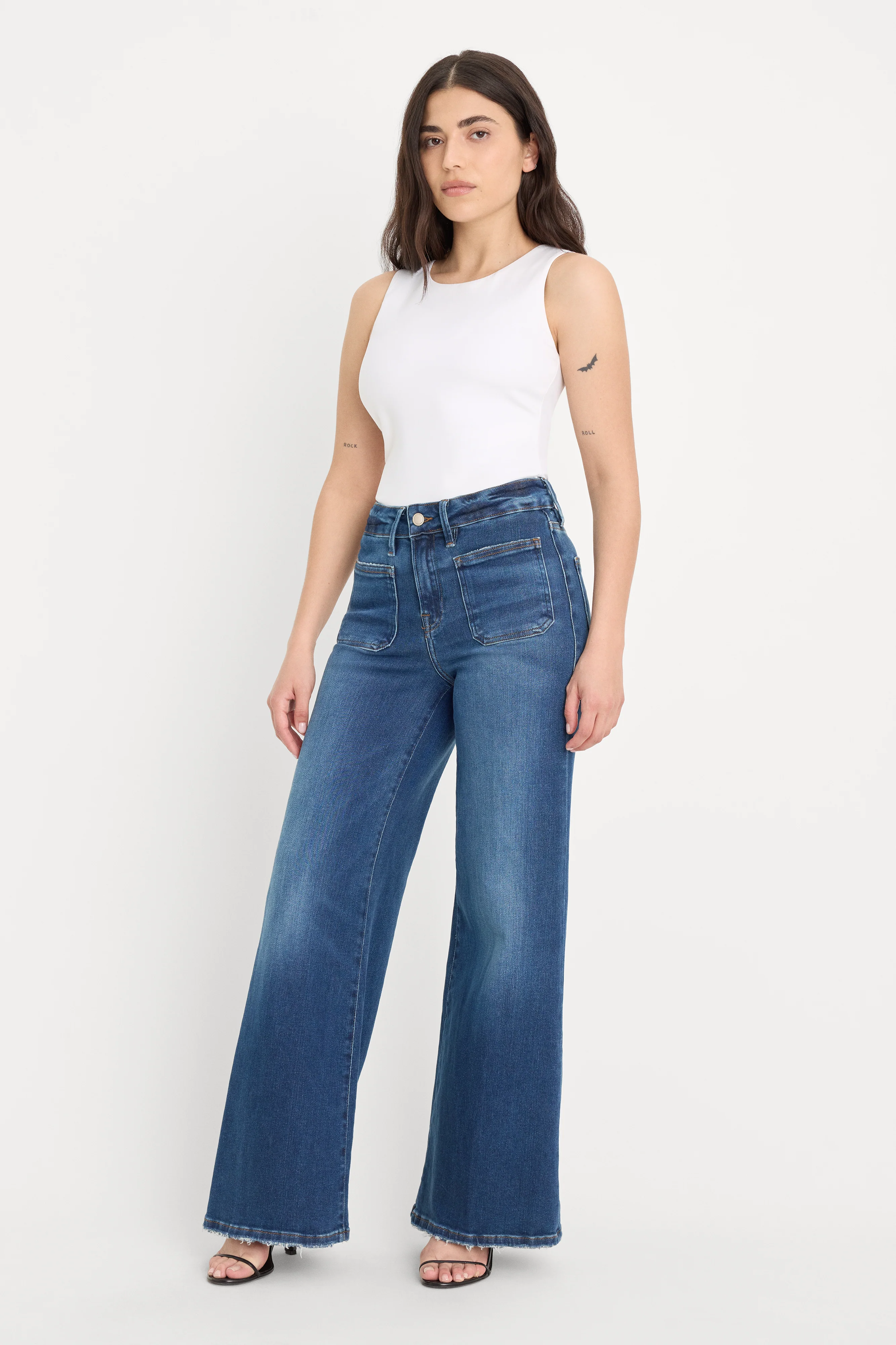 SOFT TECH GOOD PETITE PALAZZO JEANS|INDIGO511