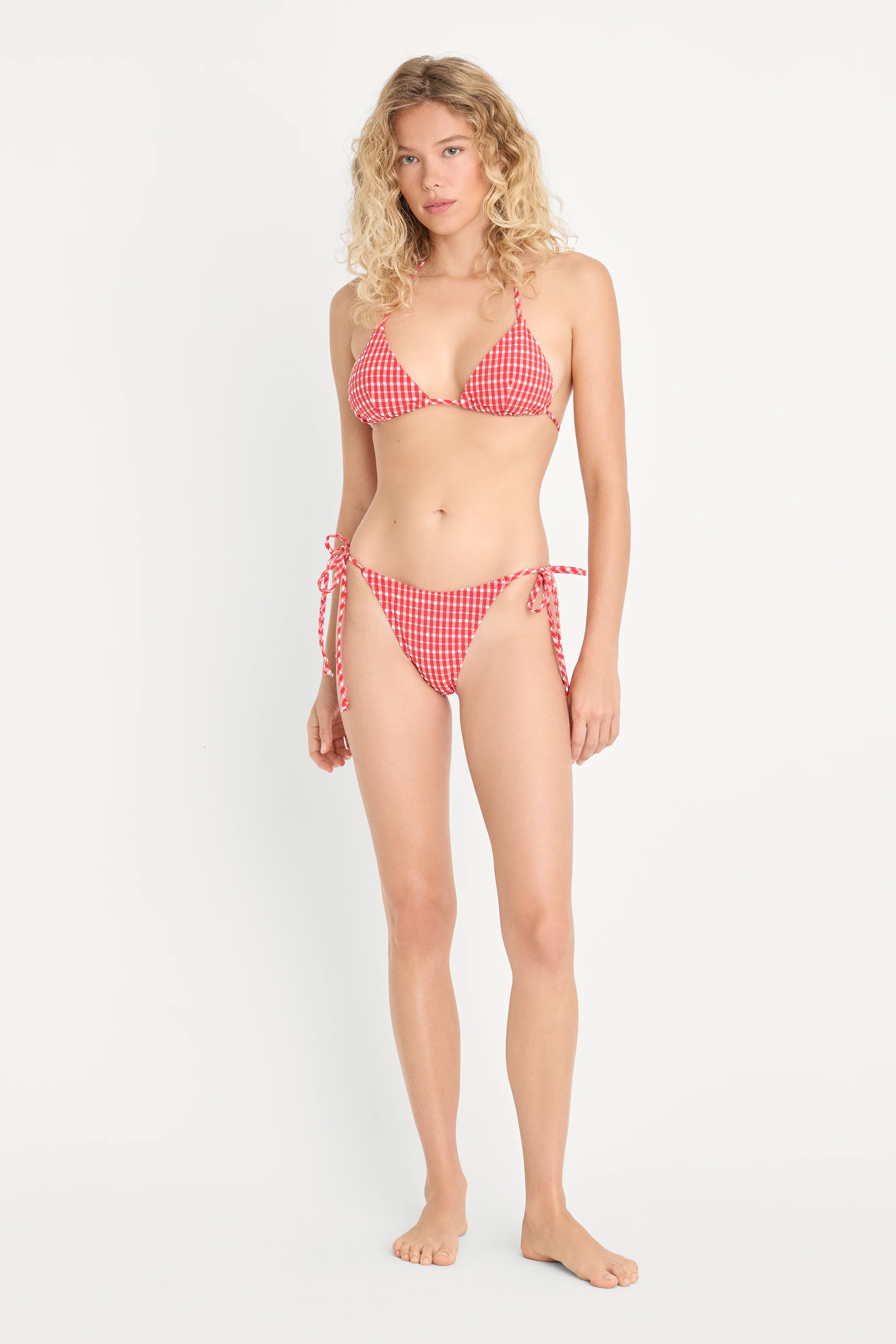 THE STRING BIKINI BOTTOM | POP GINGHAM LARGE