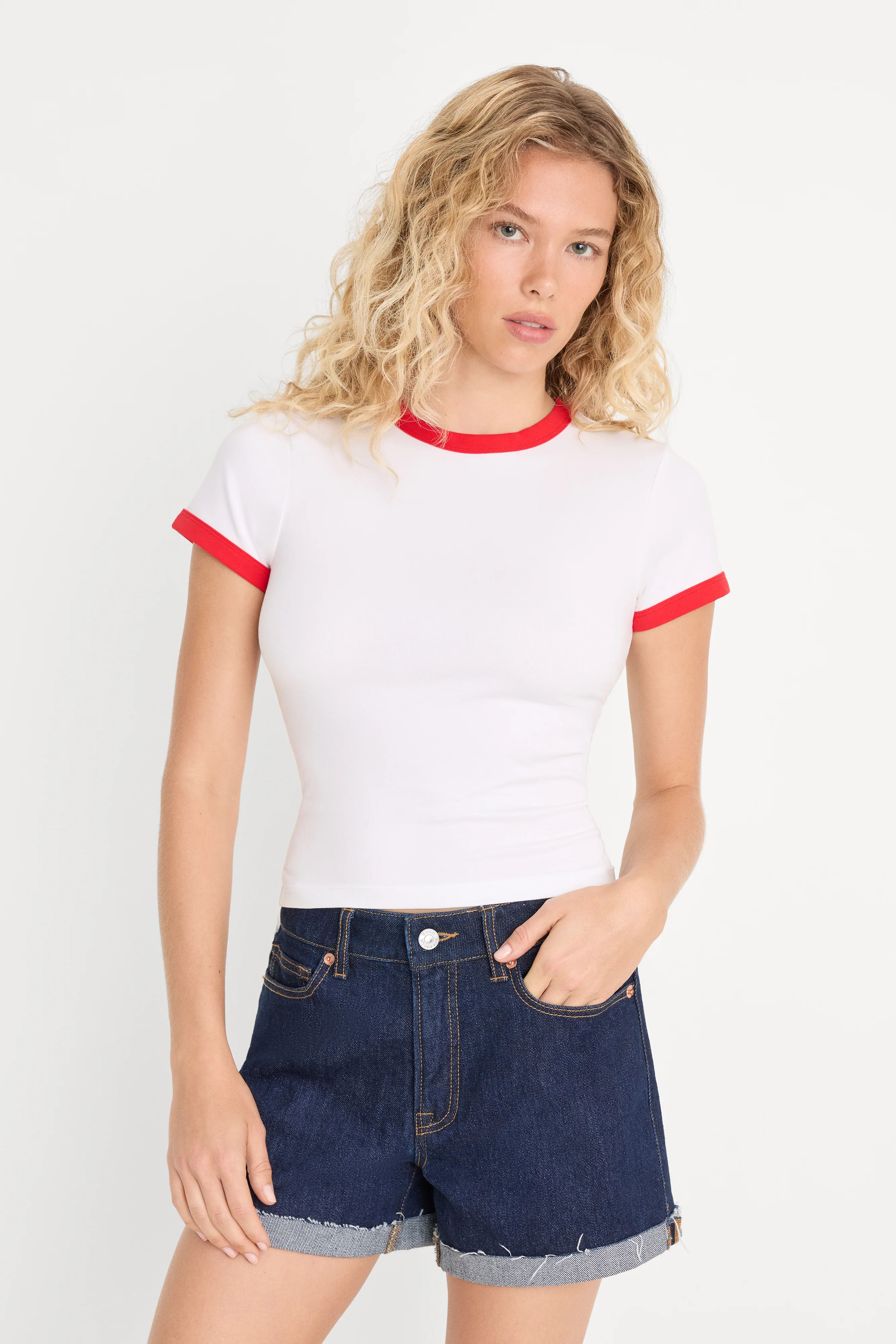 THE RINGER BABY TEE | WHITE