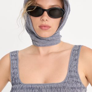 THE BANDANA HEAD SCARF | HORIZON GINGHAM SMALL