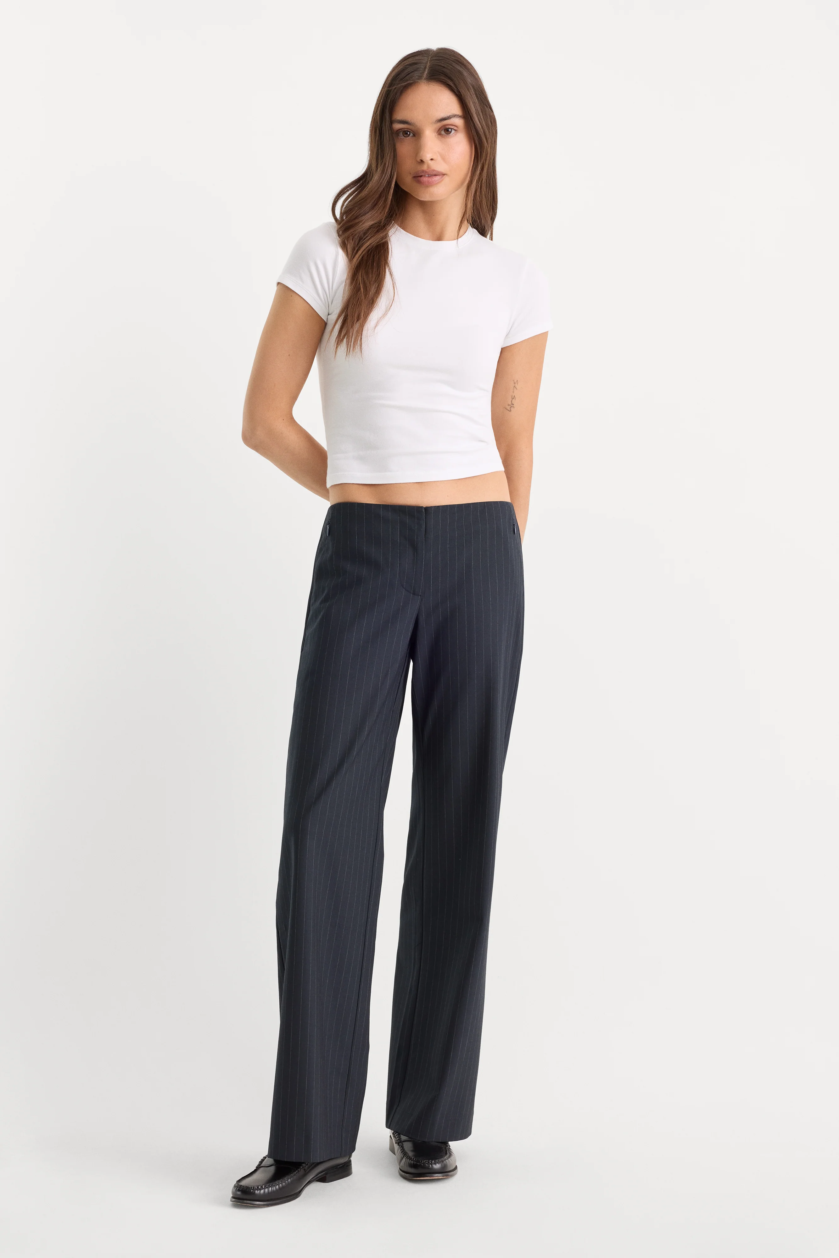 THE LOW RISE TROUSER | ROYAL STRIPE