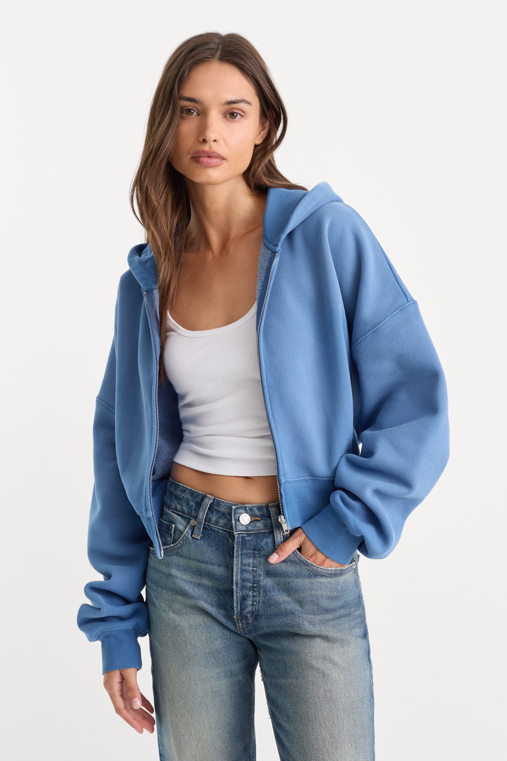 THE ZIP UP SWEATSHIRT | BLUE DRIFT - Image 2