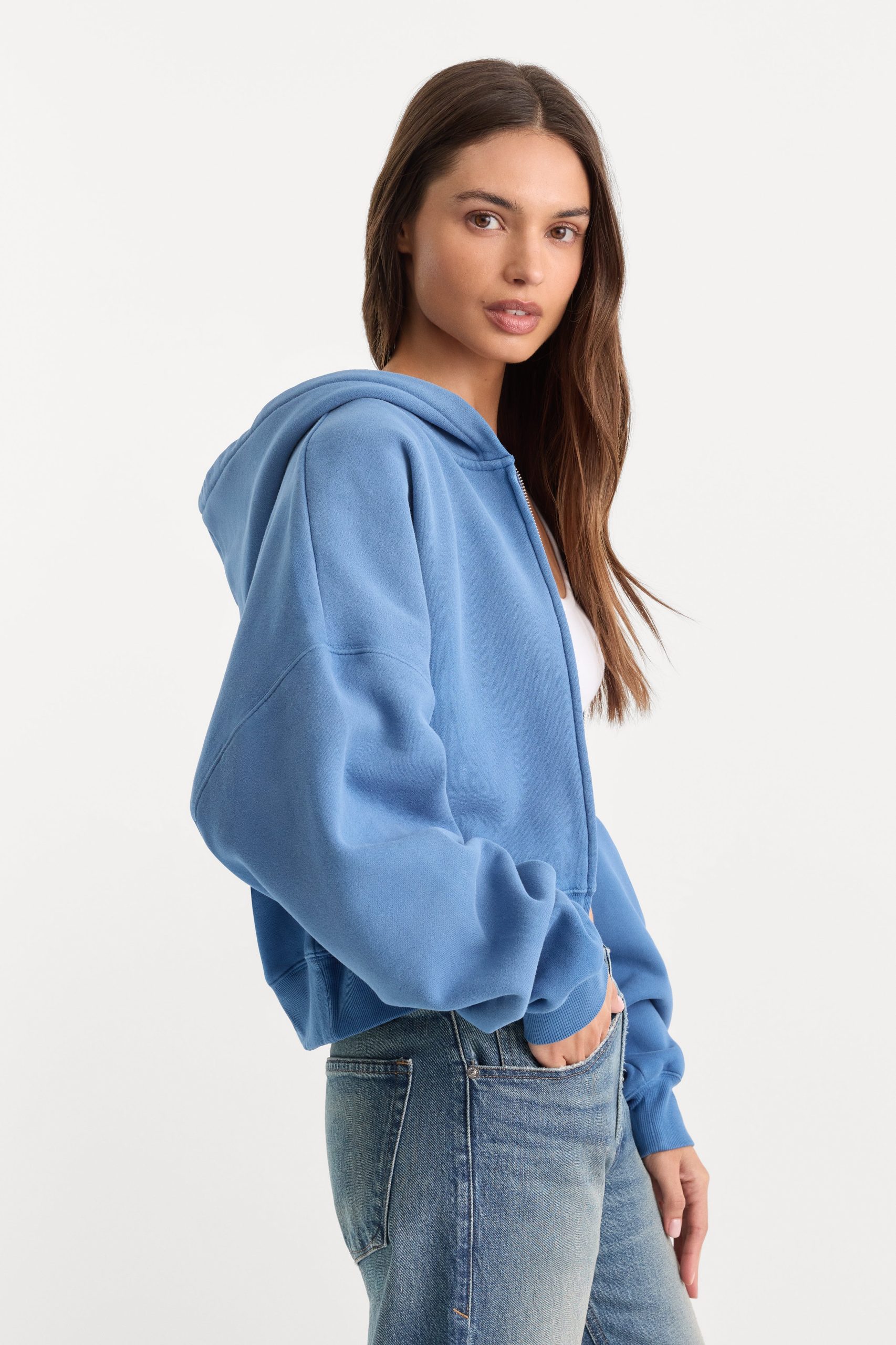 THE ZIP UP SWEATSHIRT | BLUE DRIFT - Image 3
