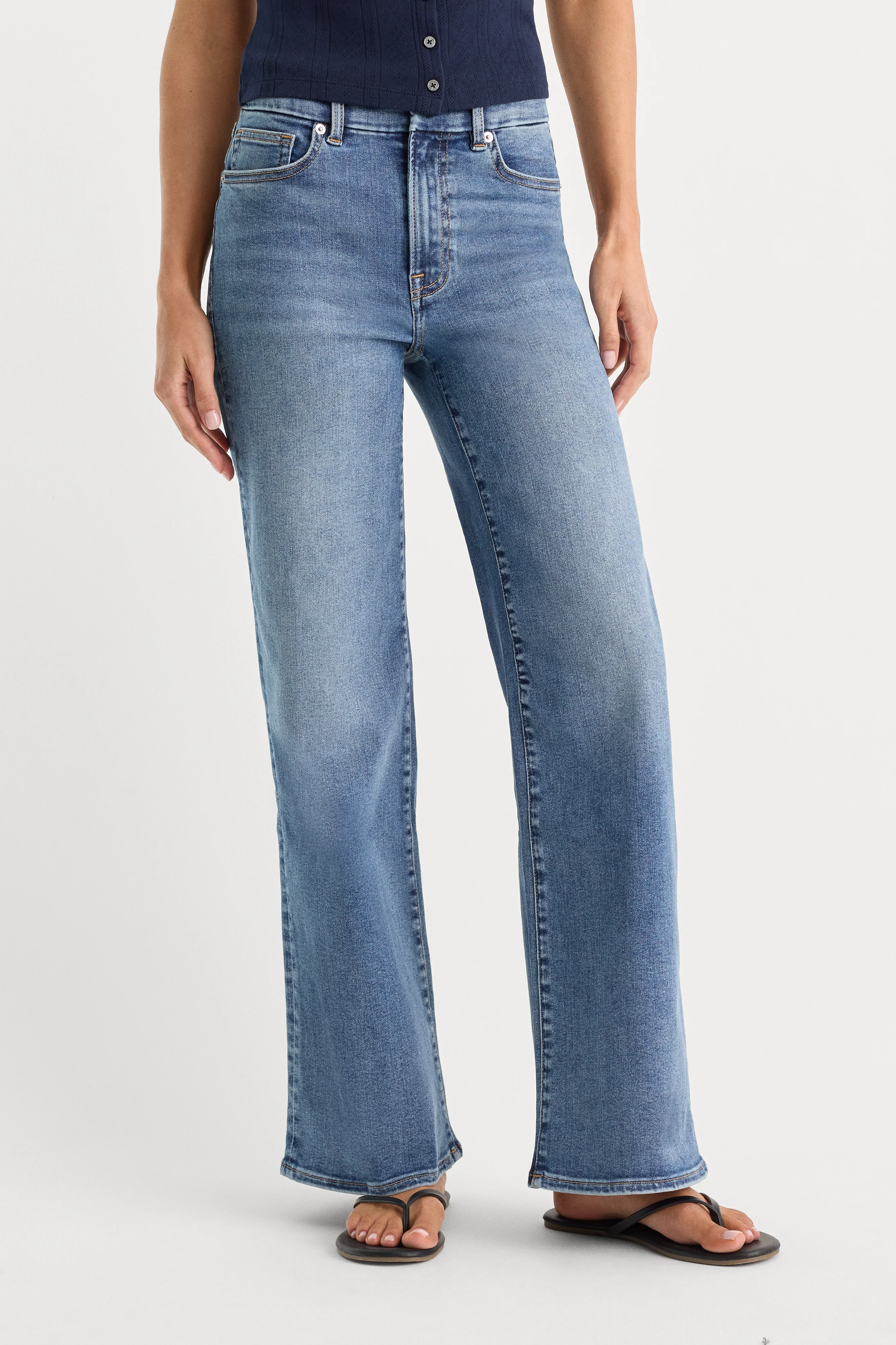 ALWAYS FITS PETITE SLIM PALAZZO JEANS | TAWNY