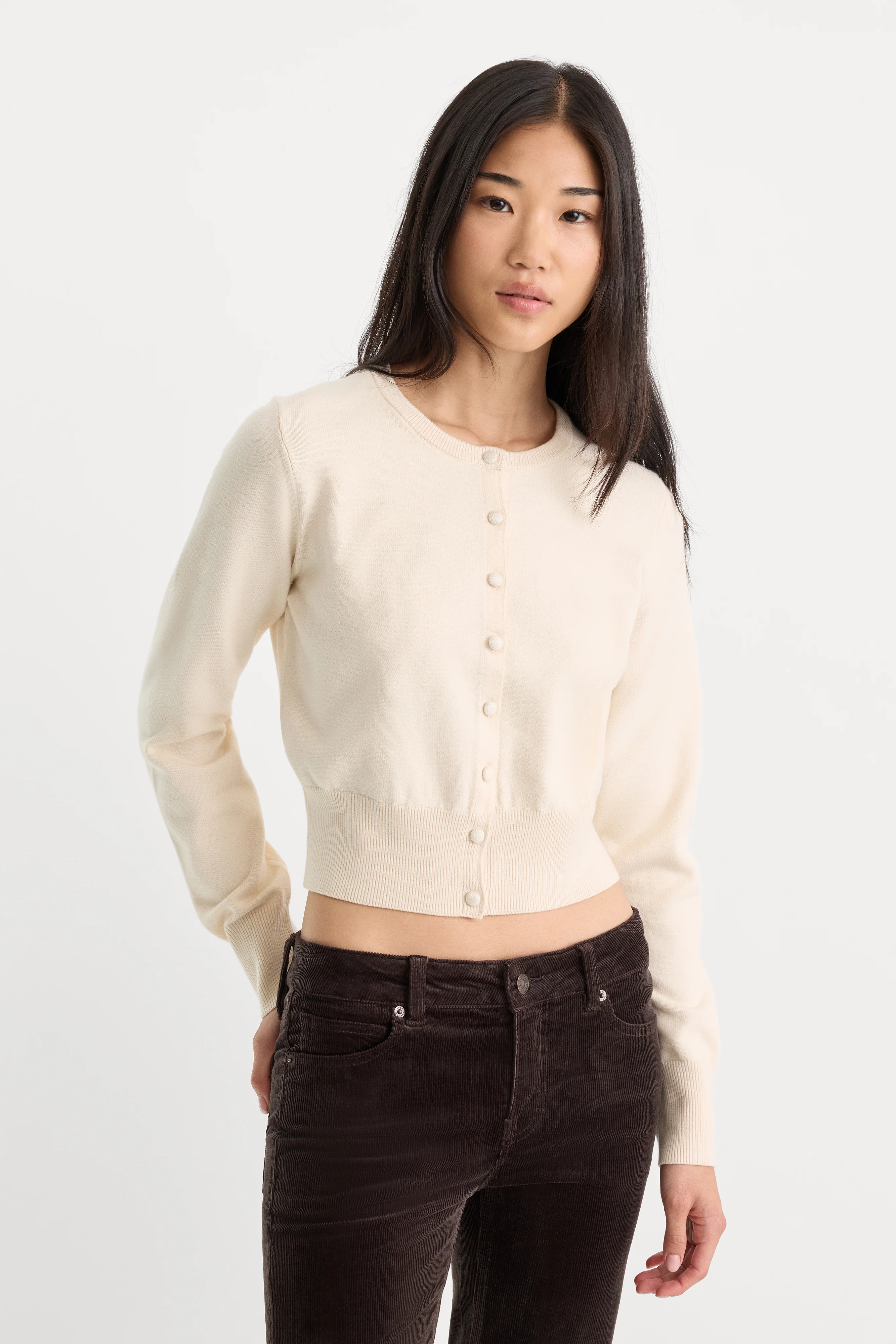 THE FINE KNIT CARDIGAN | PEARL