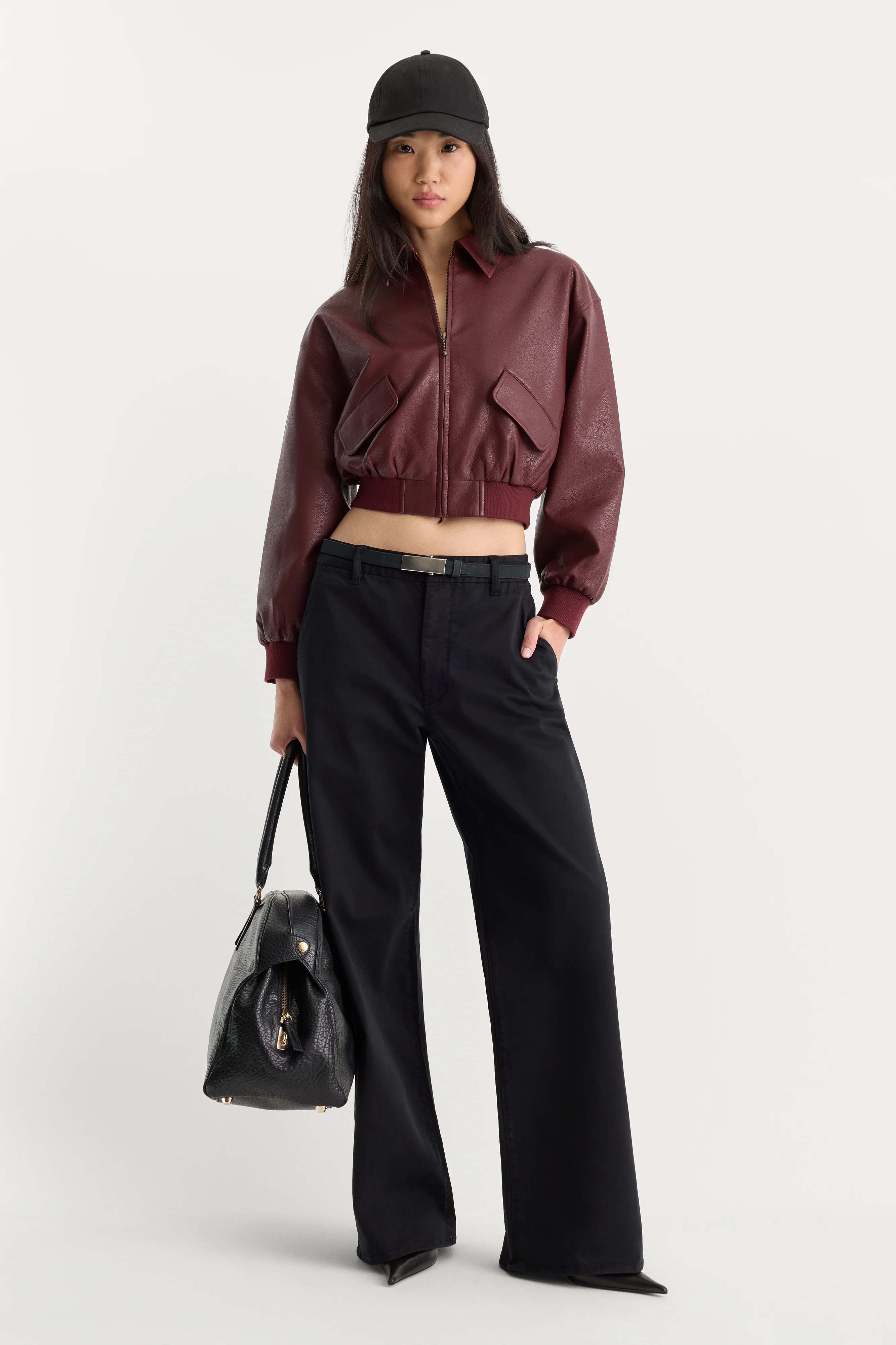 LOW SLUNG BAGGY TROUSER | BLACK
