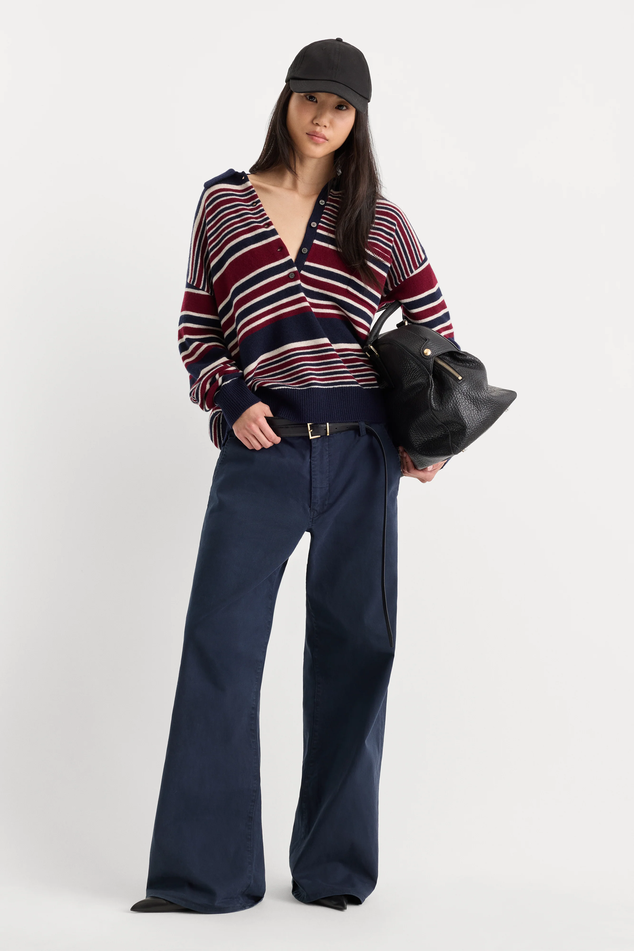 LOW SLUNG BAGGY TROUSER | NEW NAVY