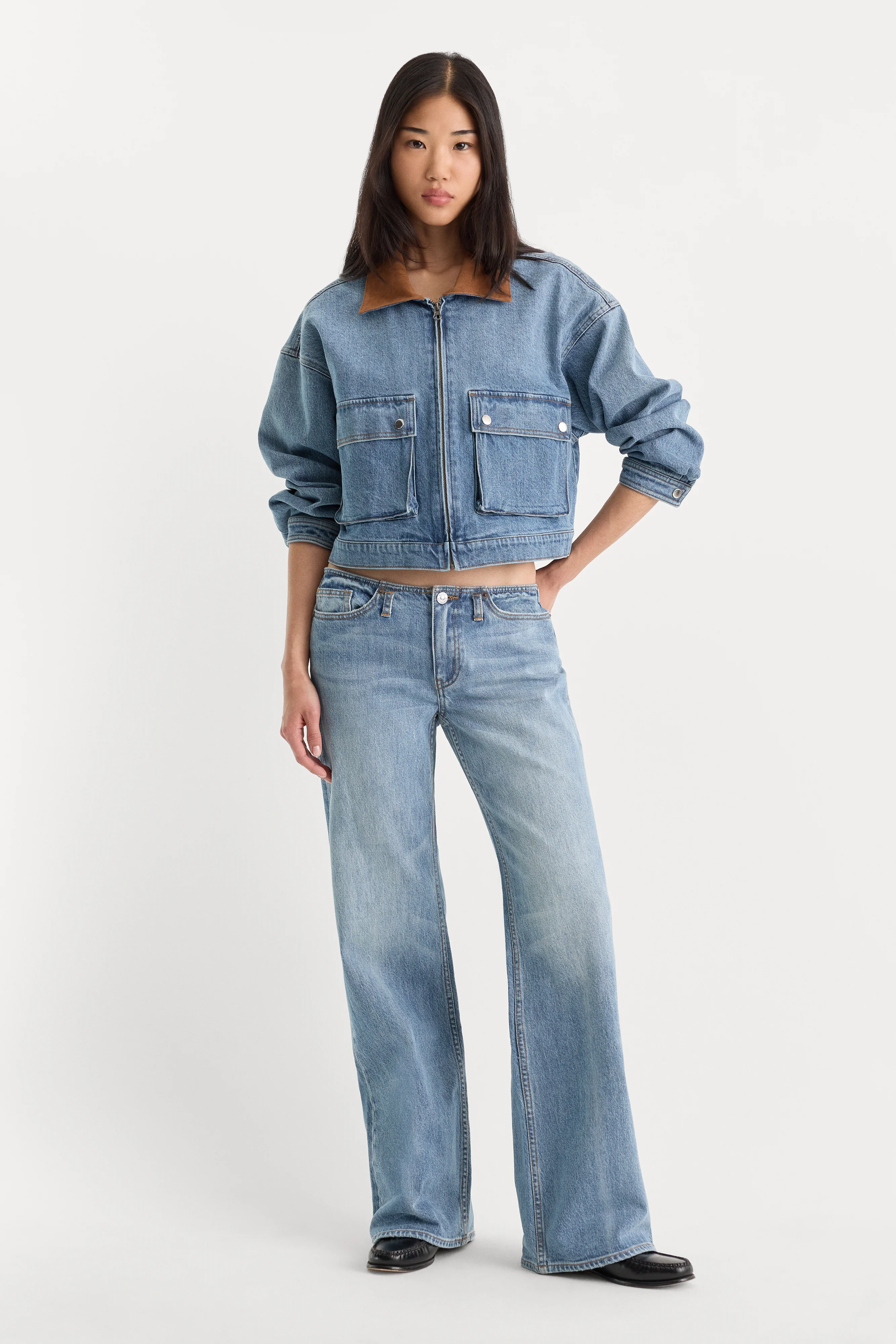 GHOST WAIST LOW LOOSE JEANS | AMBER
