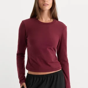THE LONG SLEEVE BABY TEE | BERRY NOIR