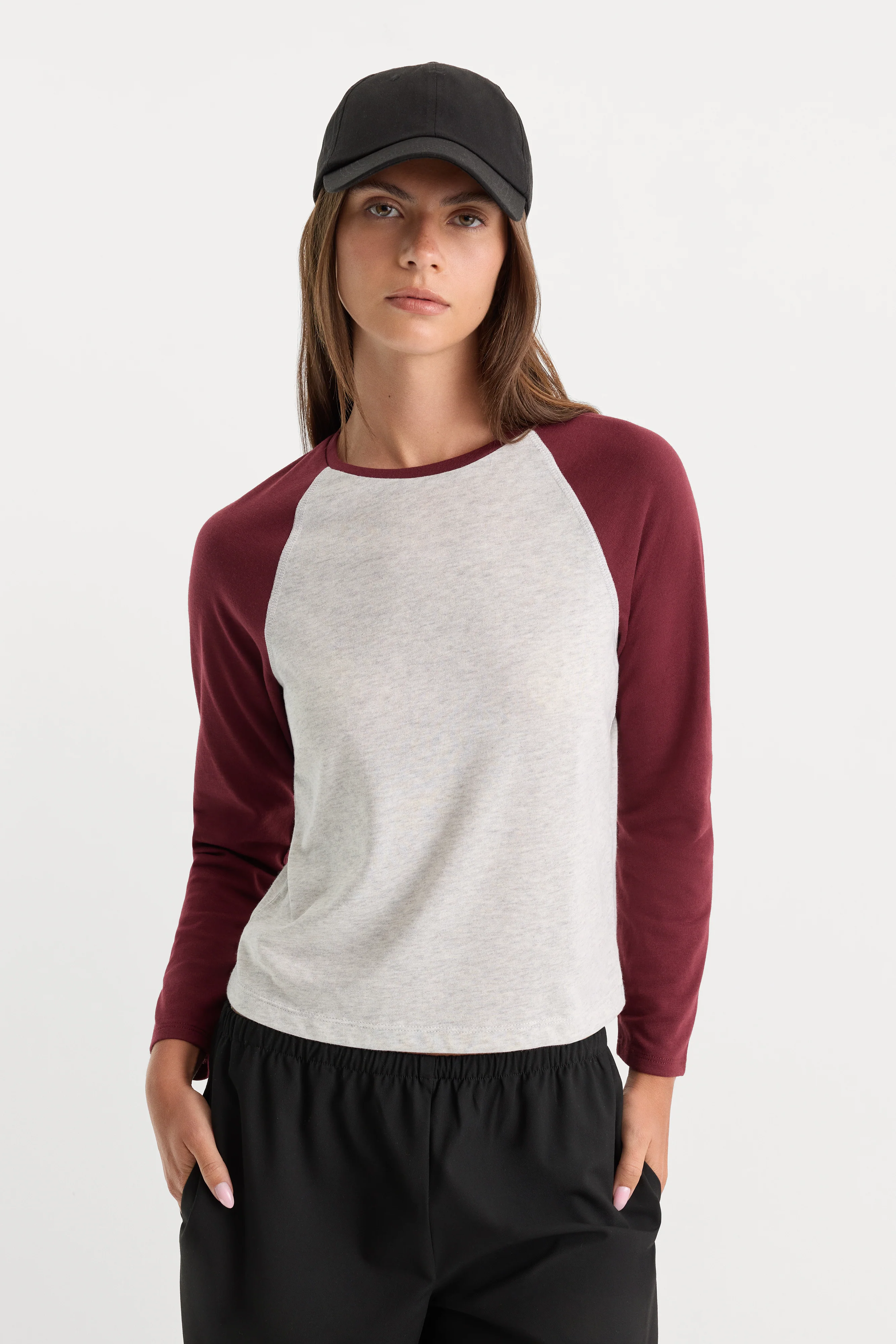 THE LONG SLEEVE RAGLAN TEE | VINTAGE GREY