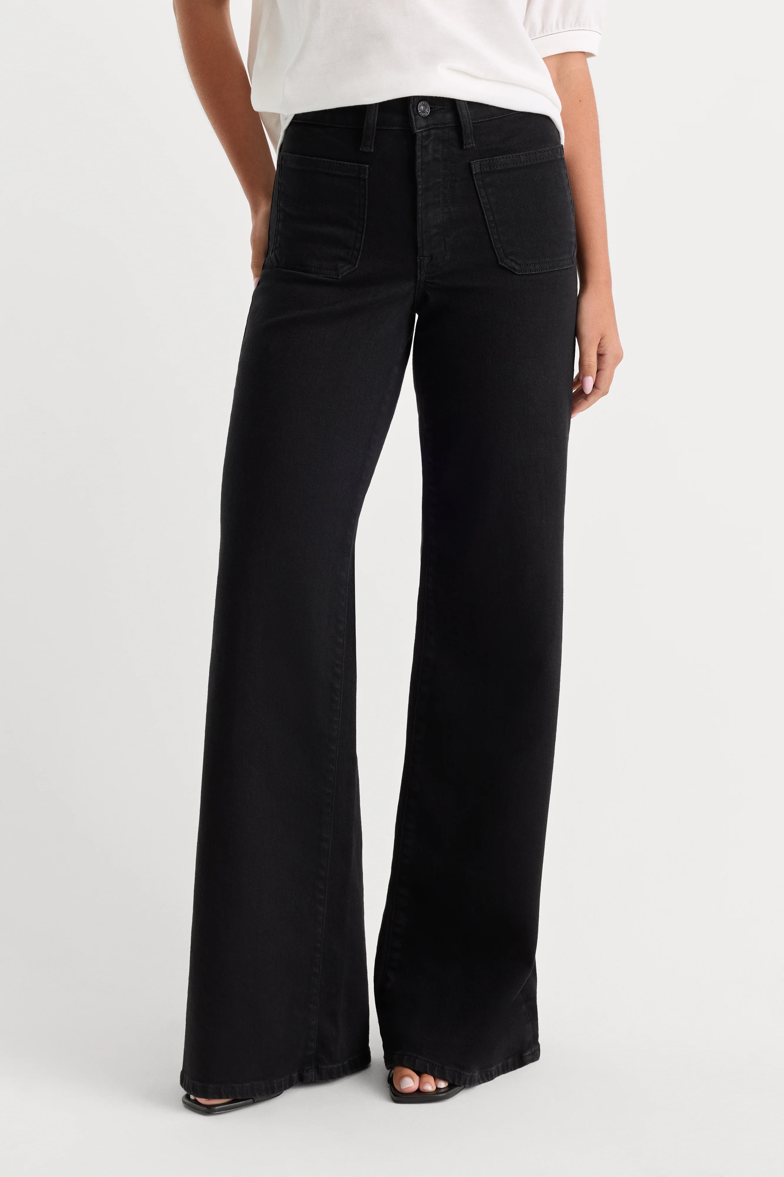 SOFT TECH GOOD PETITE PALAZZO JEANS|BLACK001