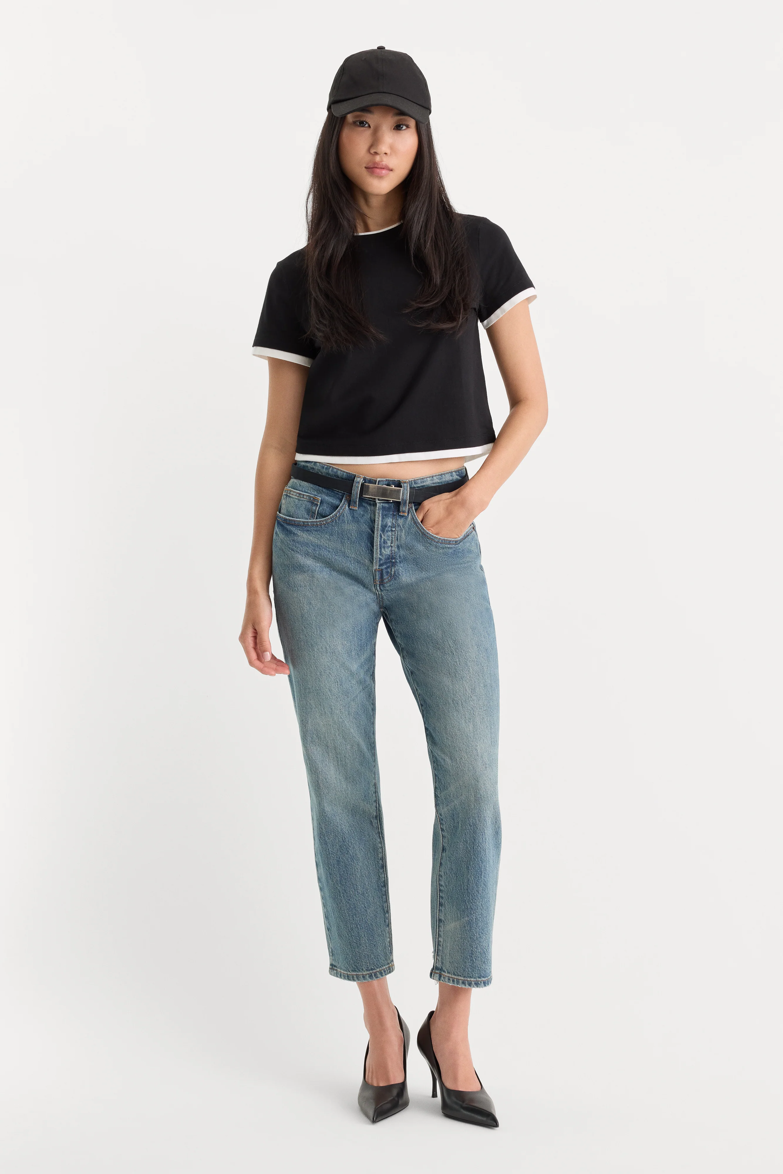 VINTAGE STRAIGHT ANKLE JEANS | OAK