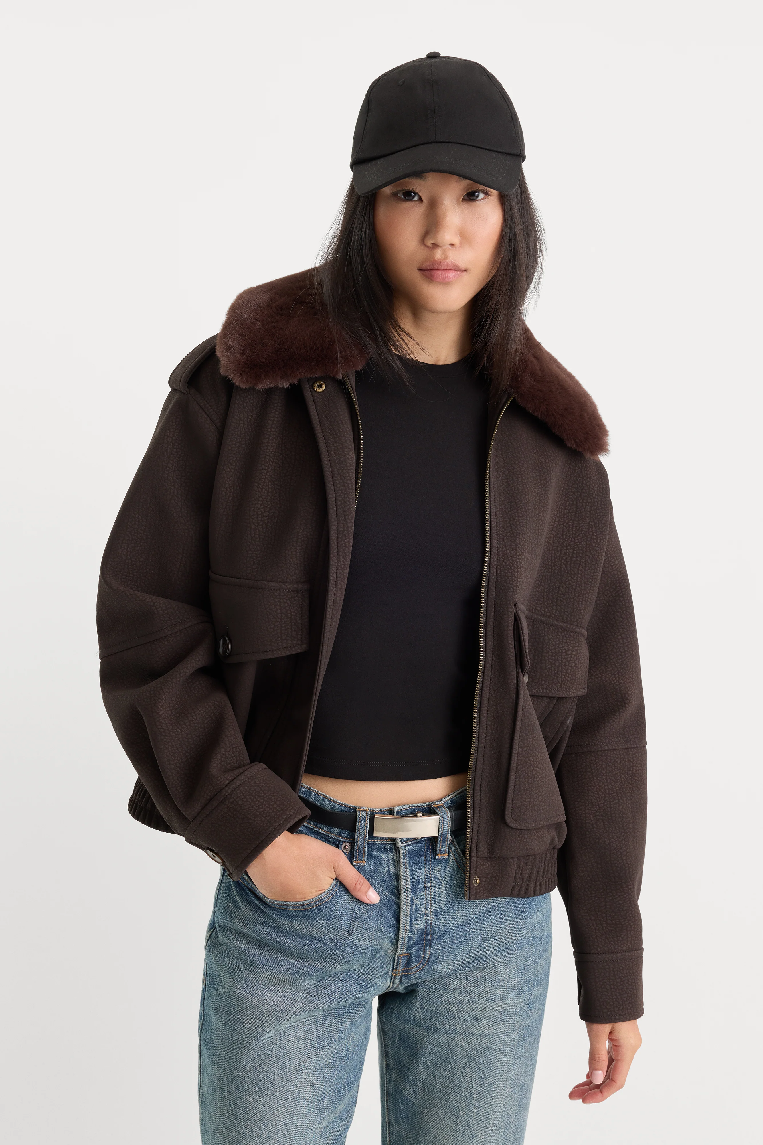 THE BETTER THAN LEATHER BOMBER JACKET | ESPRESSO