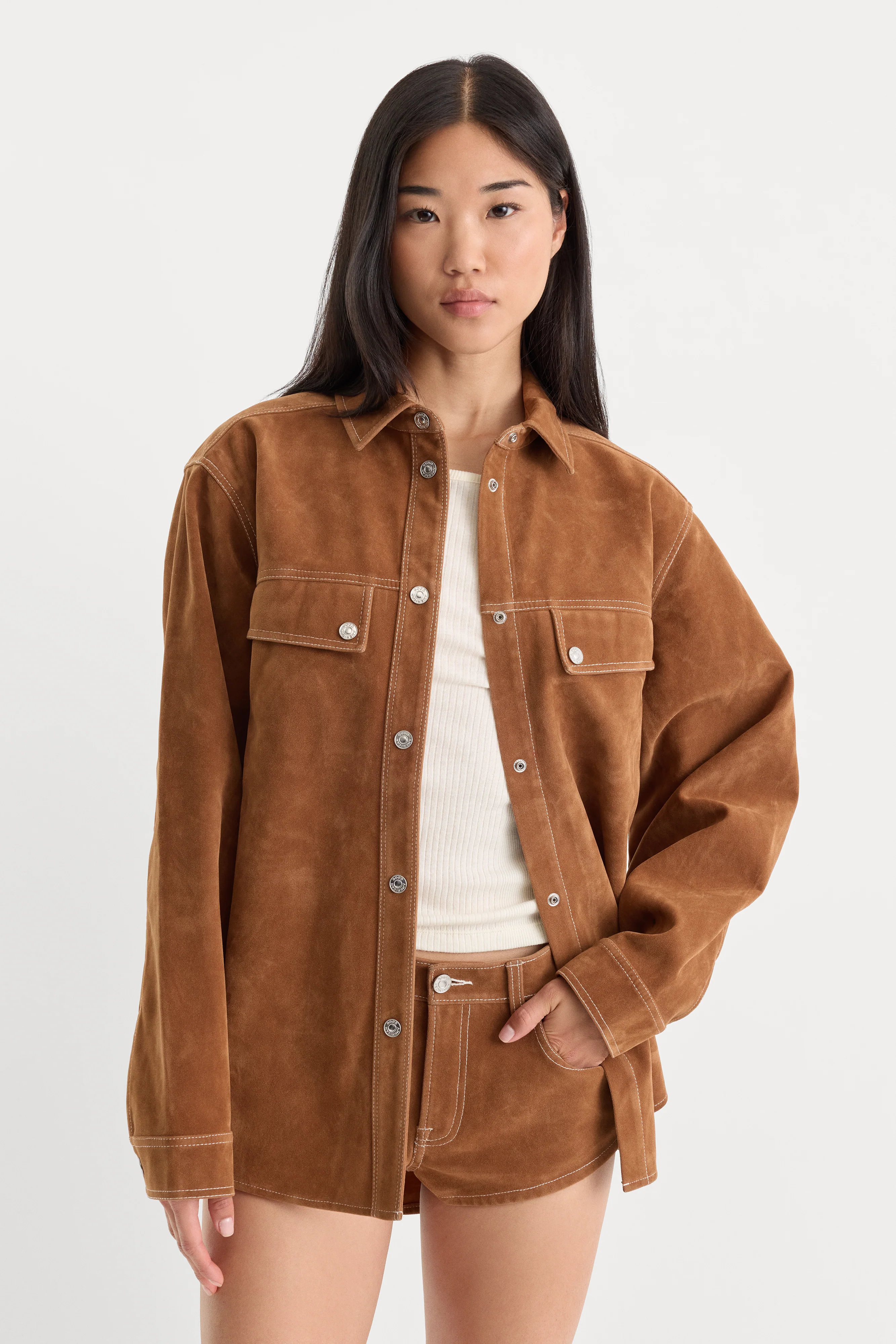 THE BETTER THAN SUEDE OVERSHIRT | CAFE CLAY