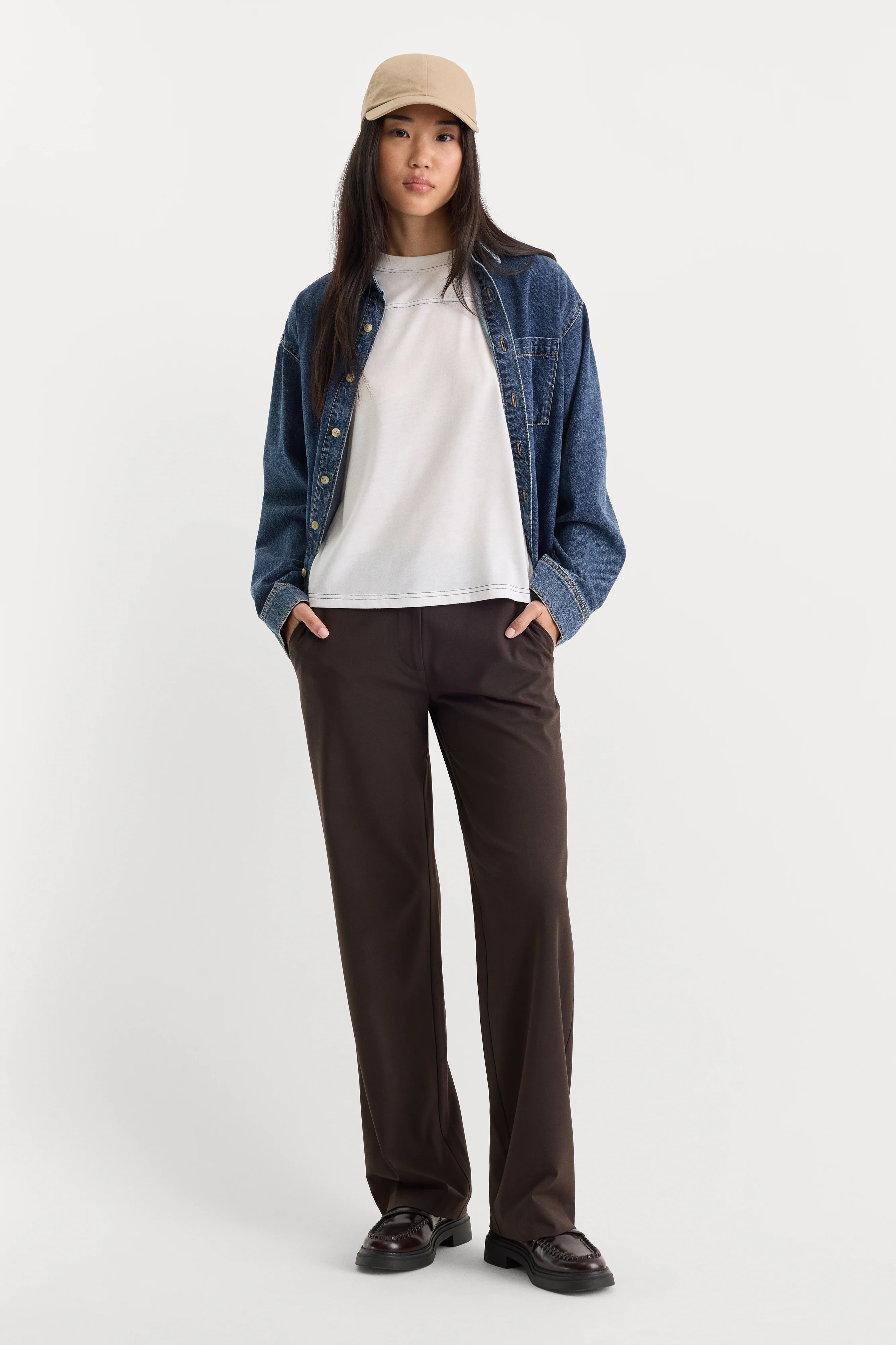 THE LOW RISE STRAIGHT LEG TROUSER | ESPRESSO