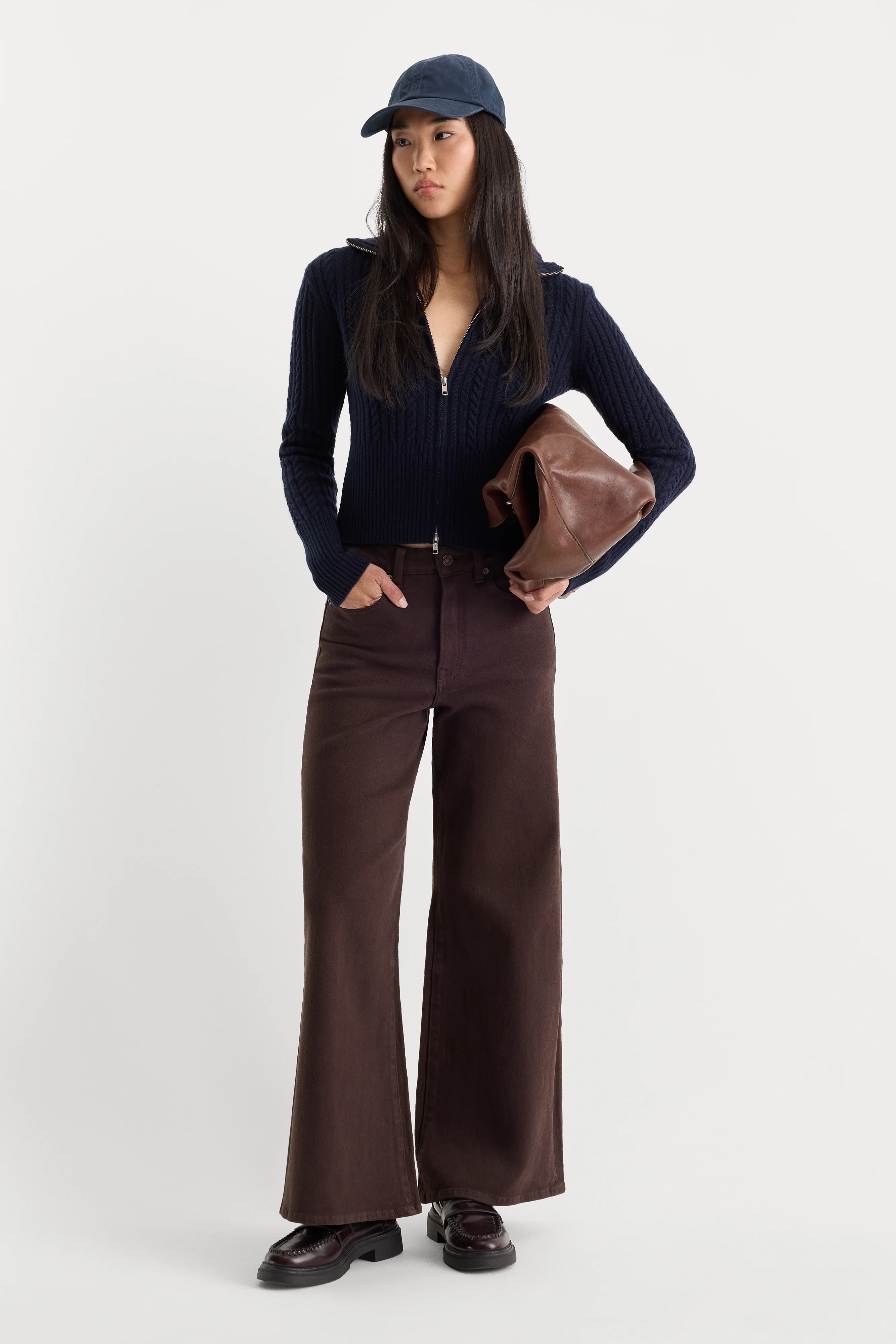 GOOD WAIST PALAZZO ANKLE JEANS | ESPRESSO