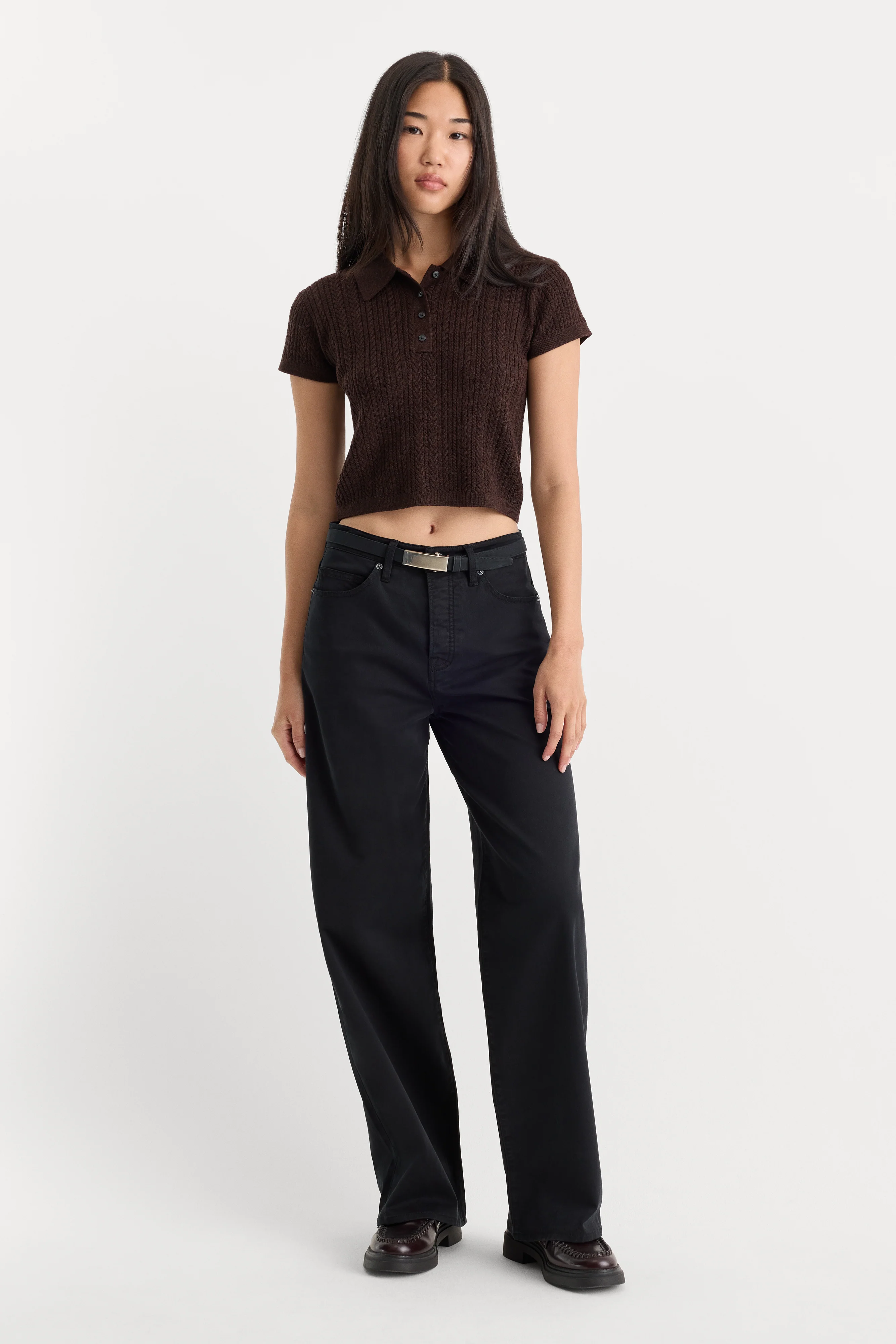 TWILL VINTAGE WIDE PANT | BLACK