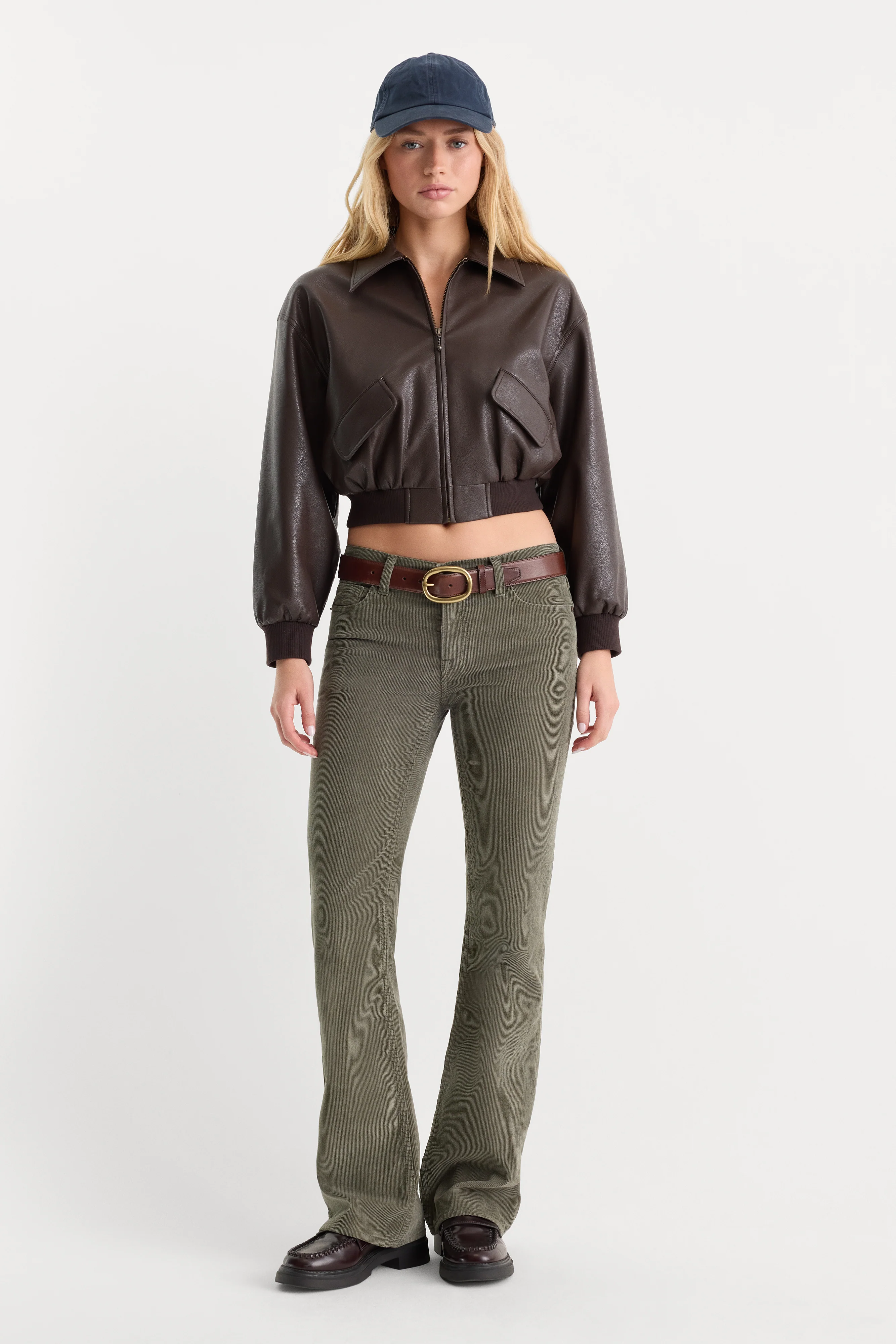 VINTAGE LOW RISE BOOTCUT CORDUROY PANT | WASHED CYPRESS