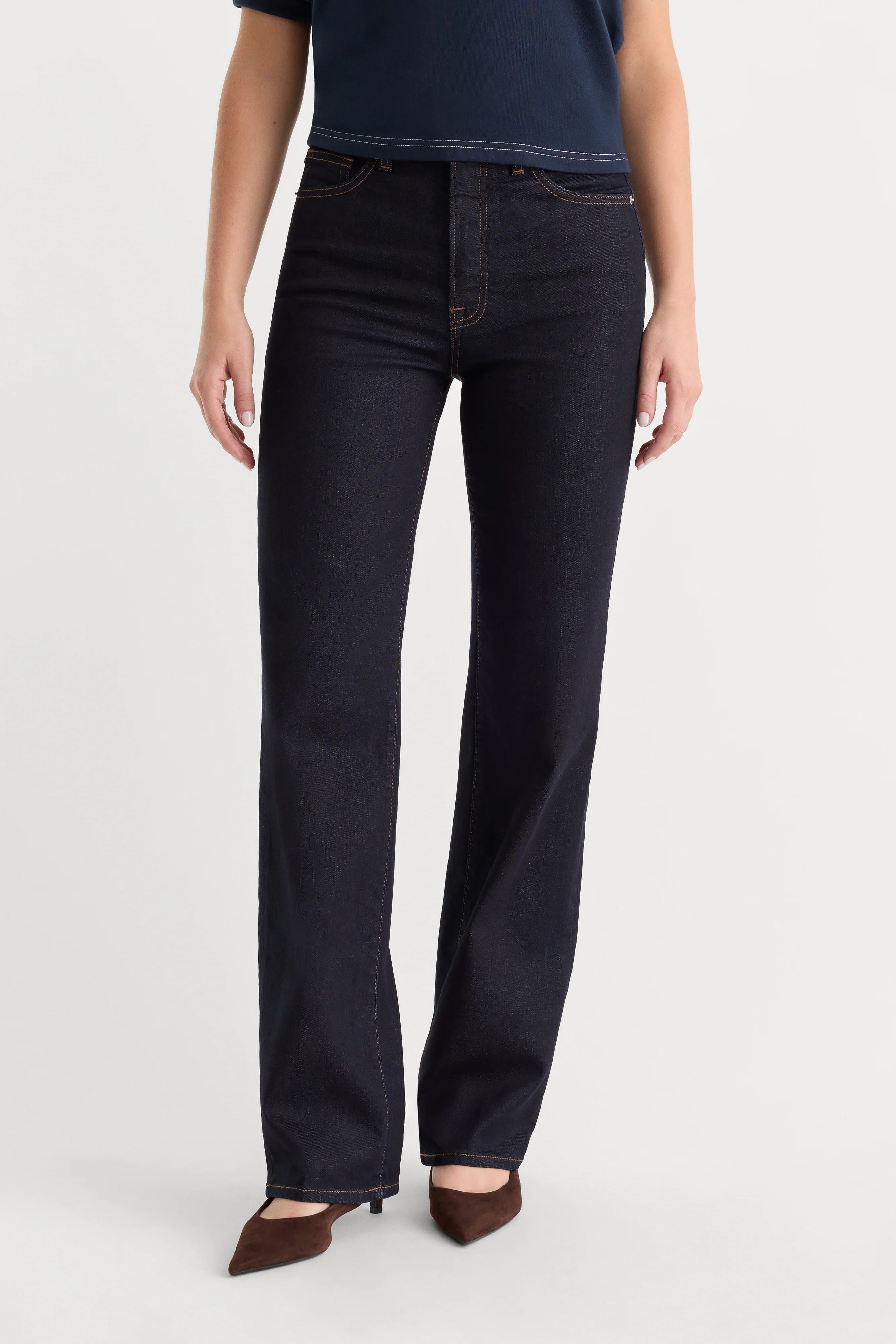 GOOD TRUE PETITE STRAIGHT JEANS | RINSE