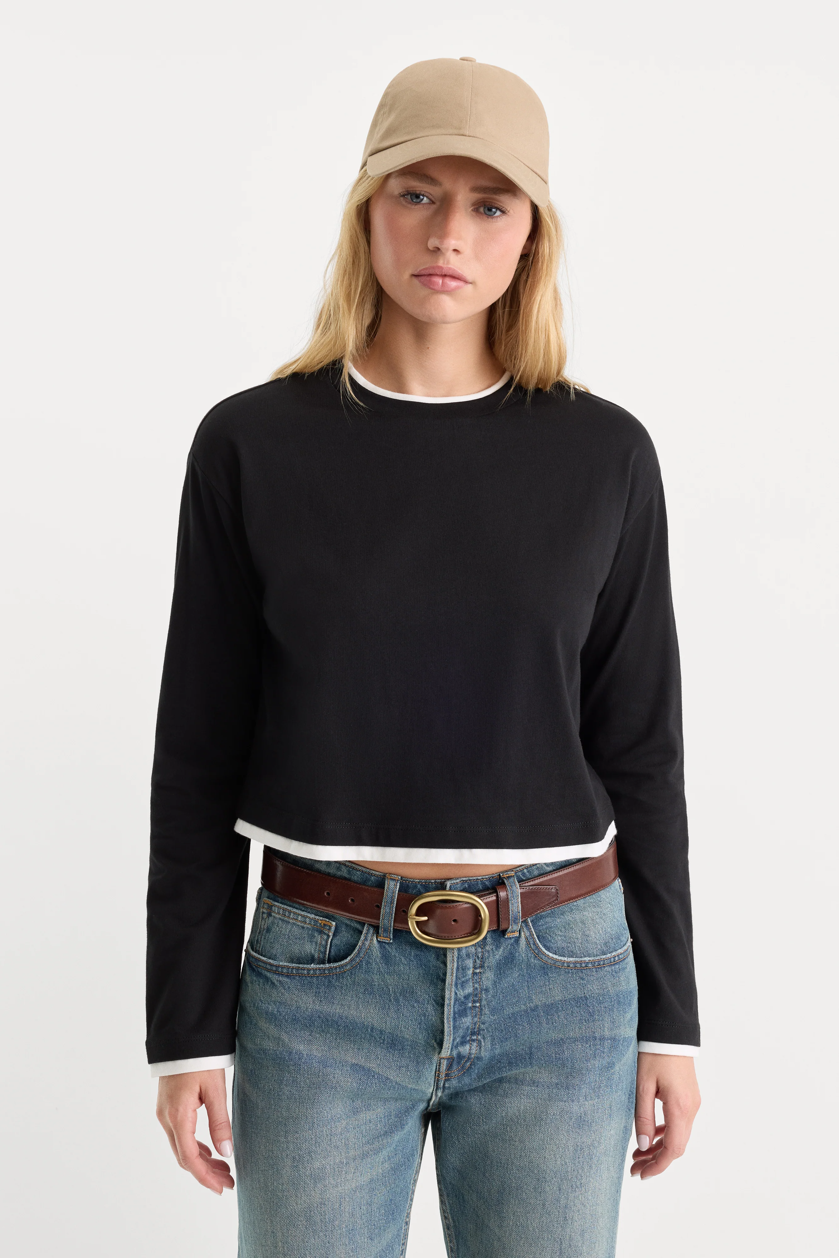 THE LONG SLEEVE LAYERED TEE | BLACK