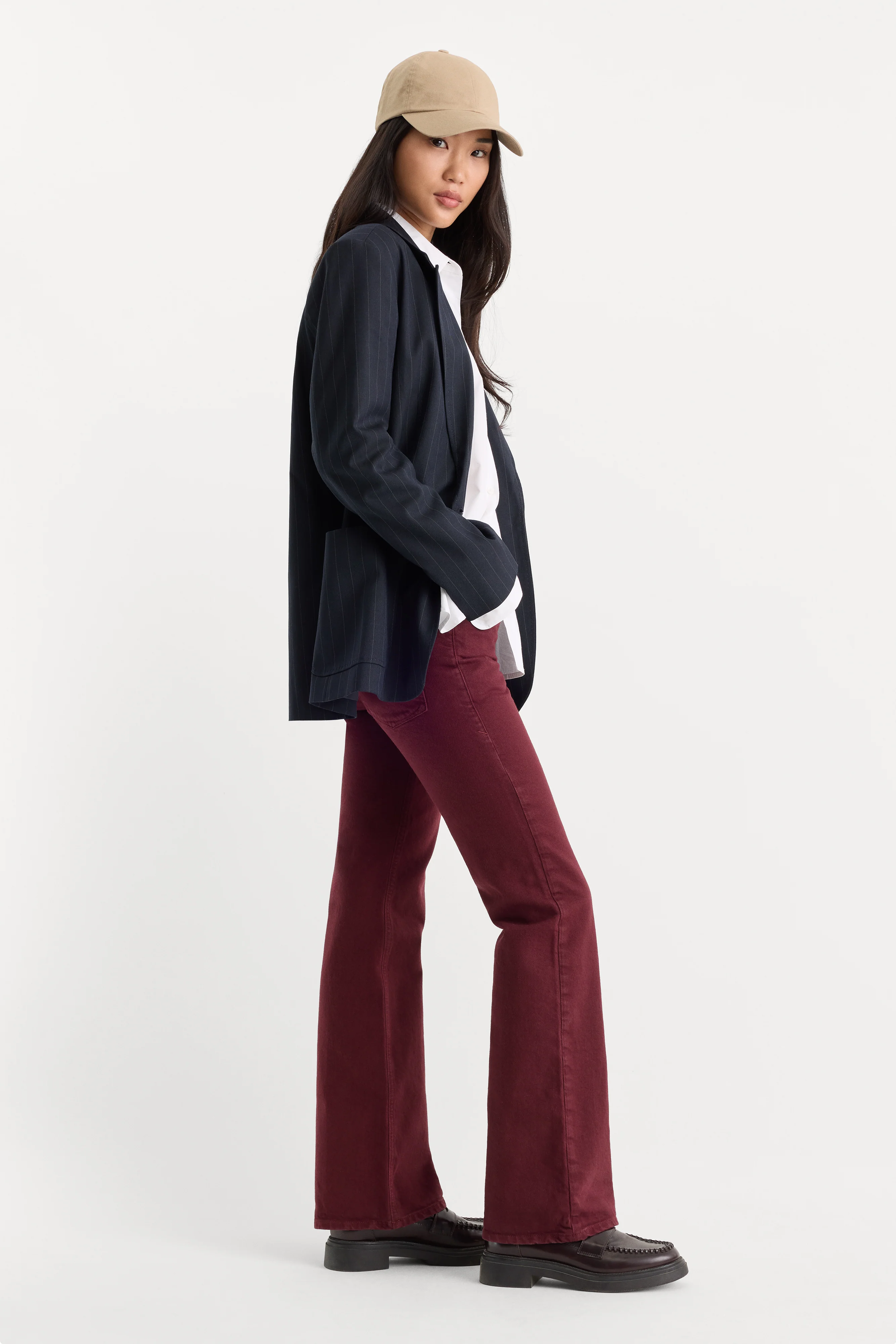 VINTAGE LOW RISE BOOTCUT JEANS | BERRY NOIR