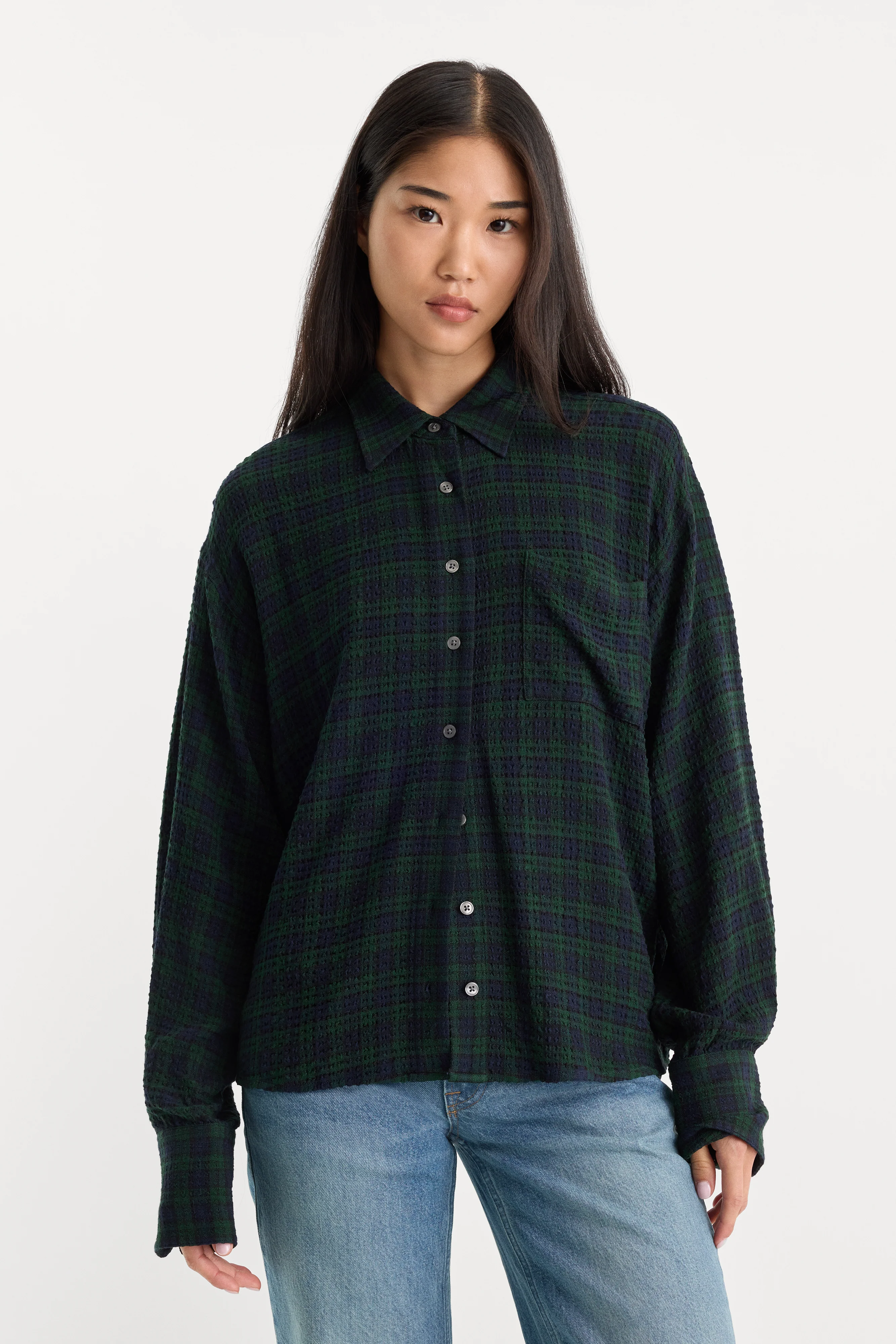 THE CRINKLE EASY SHIRT | FOREST PLAID