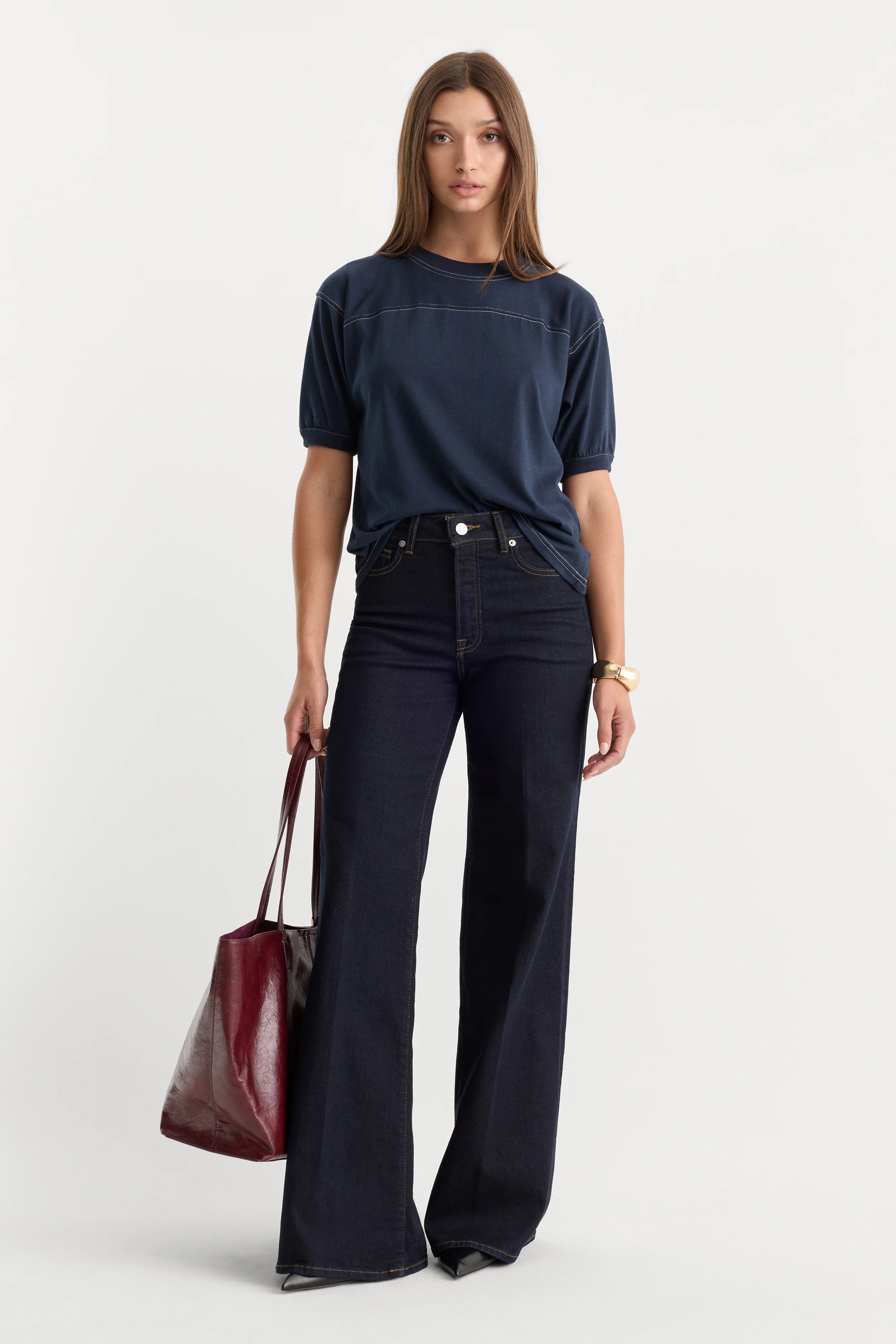 GOOD WAIST PALAZZO JEANS | RINSE