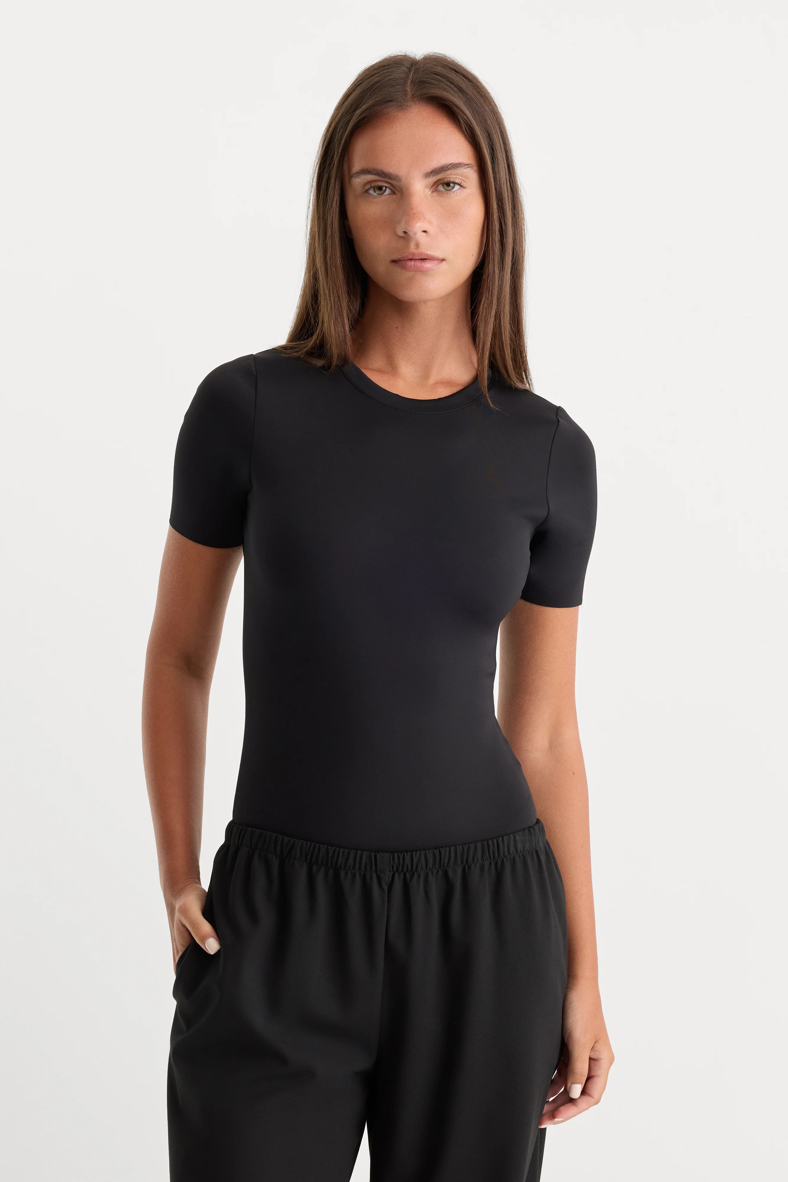 THE SCULPTING MODERN BODYSUIT| BLACK