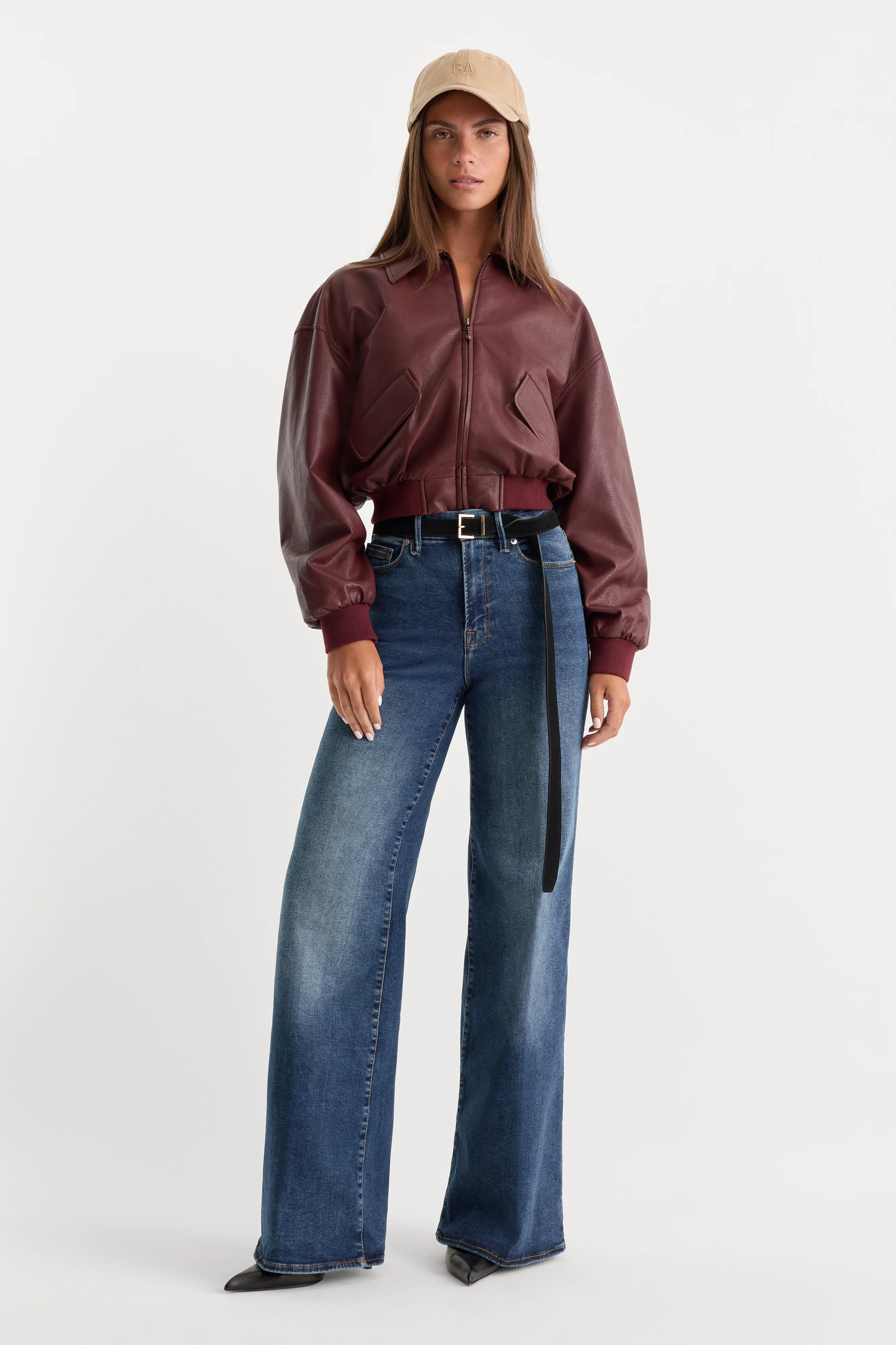 GOOD WAIST PALAZZO JEANS | INDIGO446