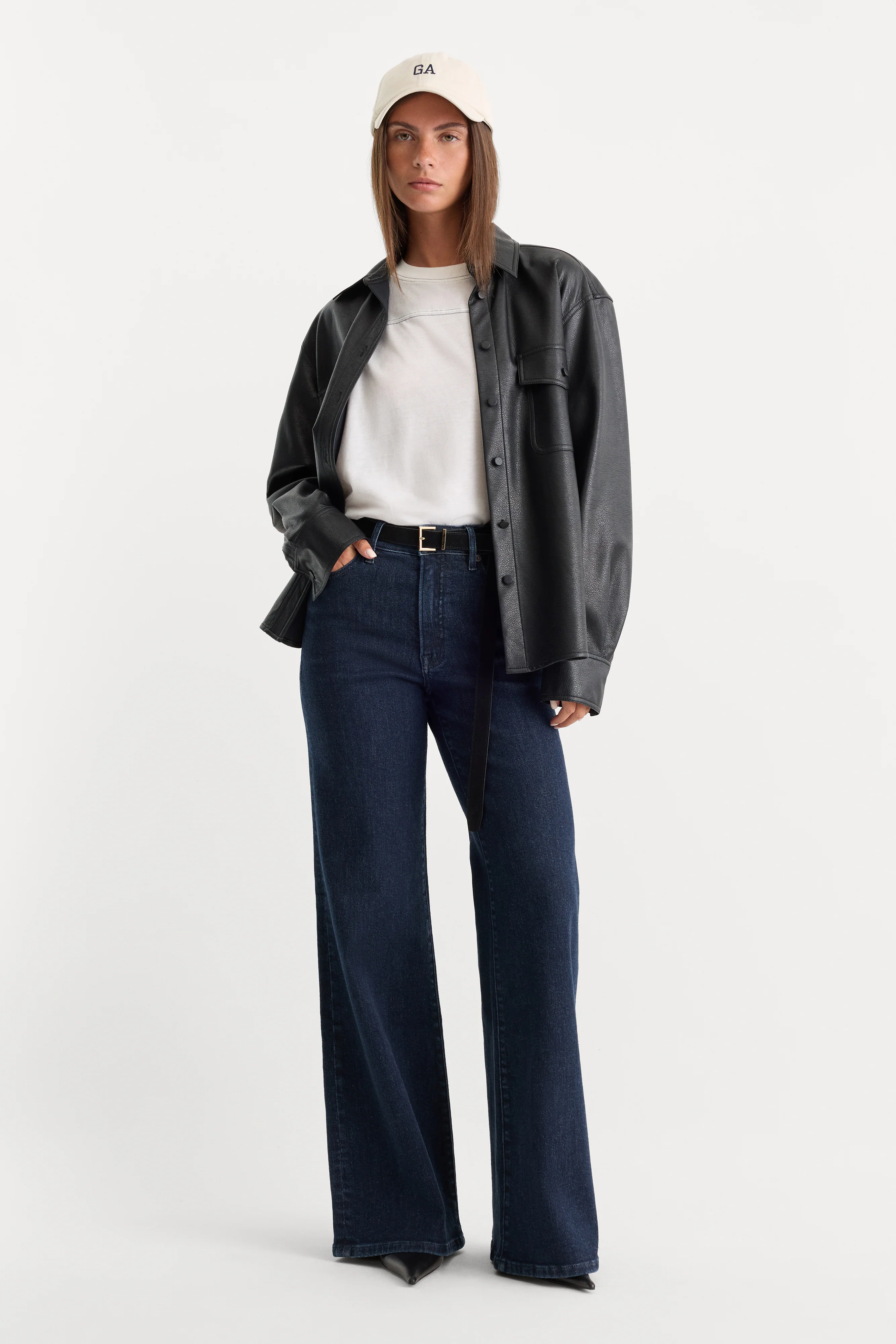 GOOD WAIST PALAZZO JEANS | INDIGO1153