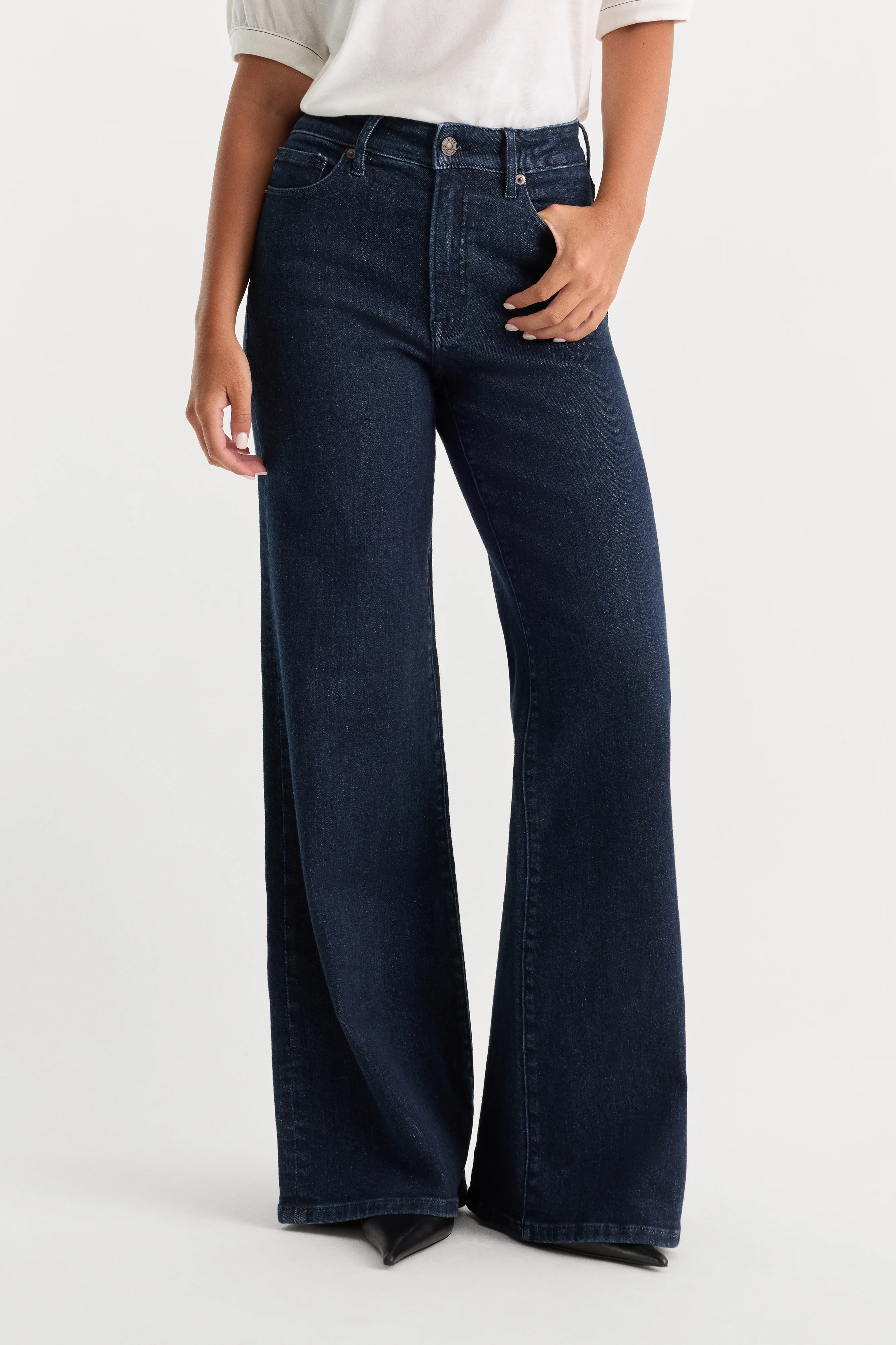 GOOD PETITE PALAZZO JEANS | INDIGO1153
