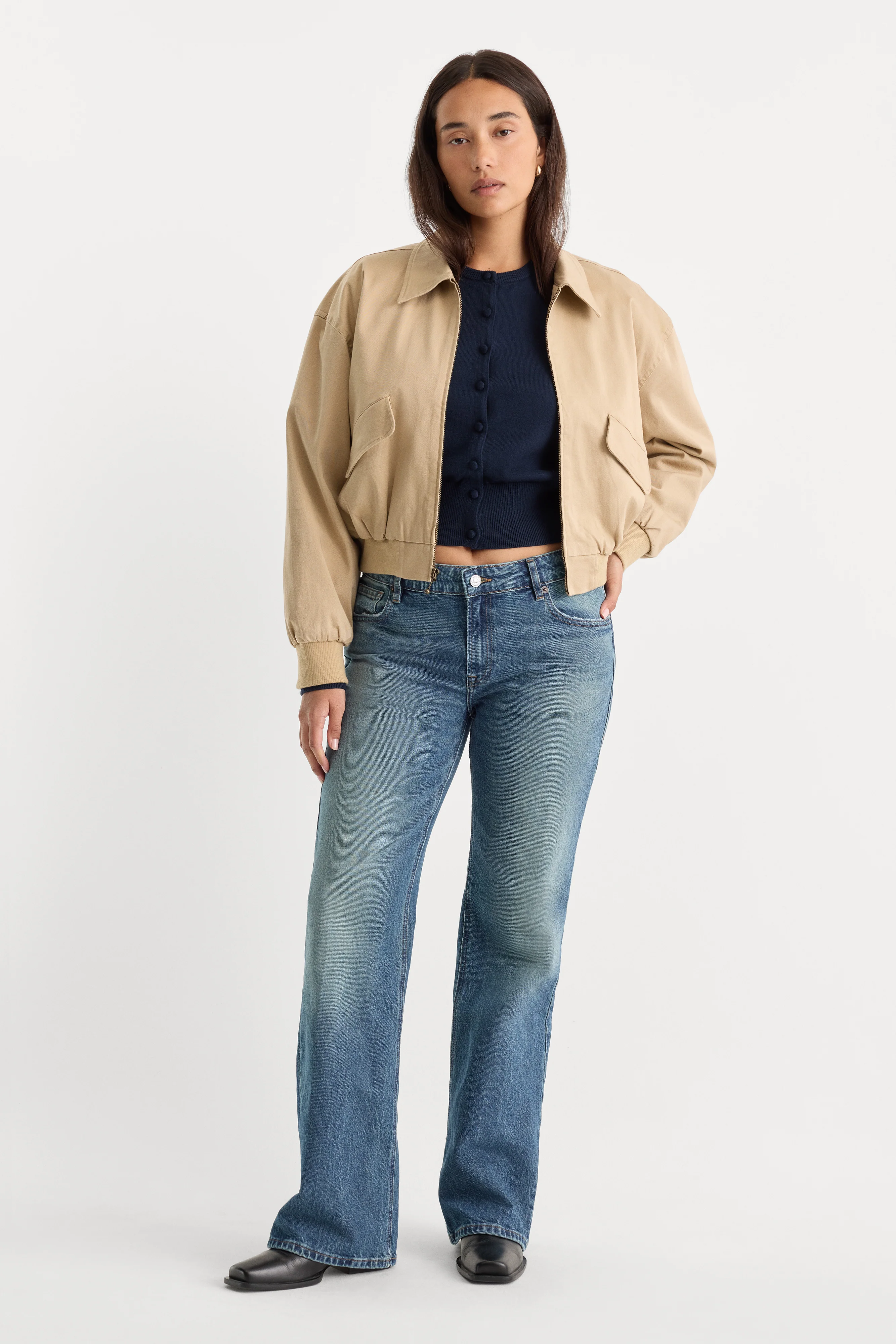 VINTAGE LOW RISE BOOTCUT JEANS | INDIGO1282