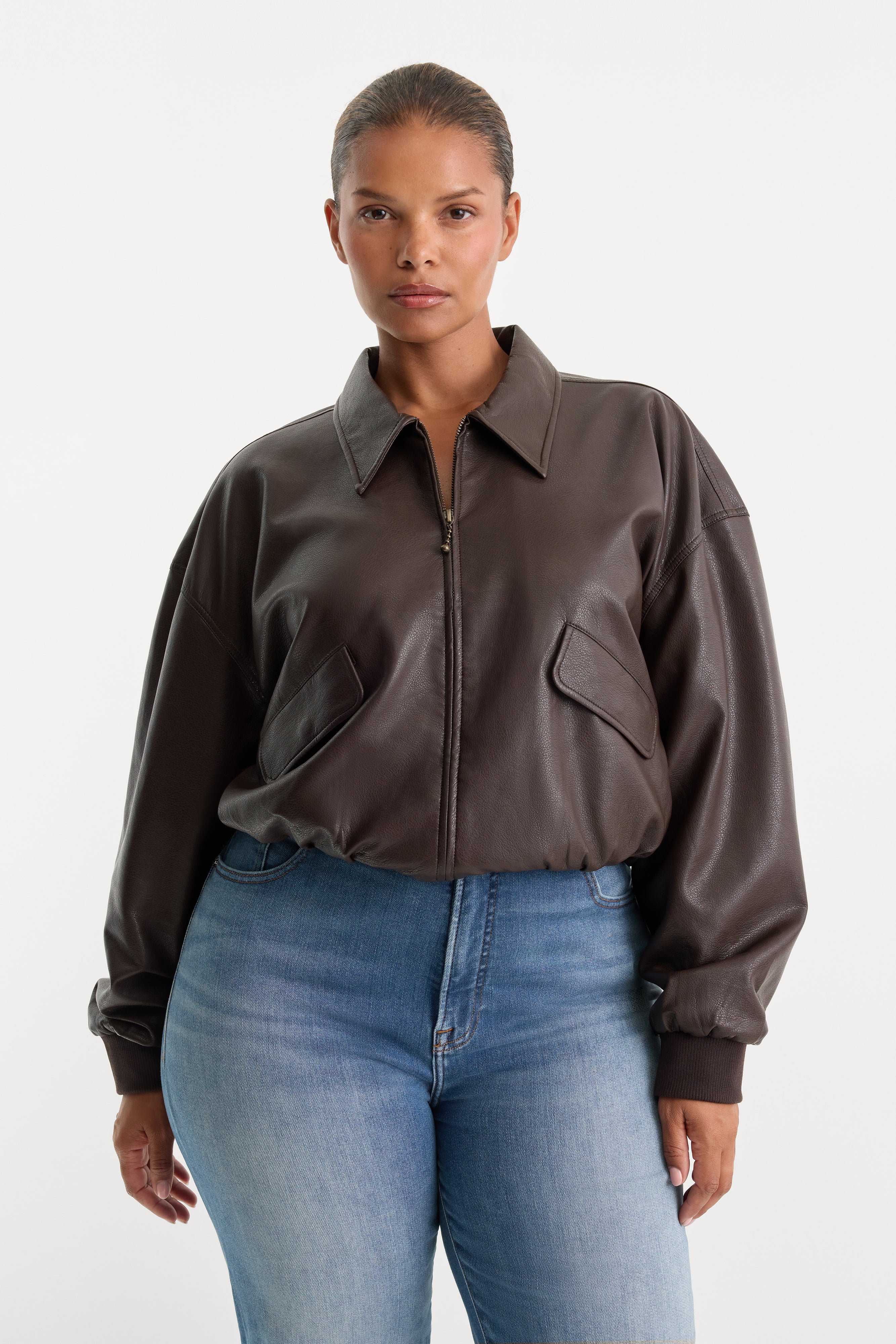 THE BETTER THAN LEATHER BOMBER JACKET | ESPRESSO