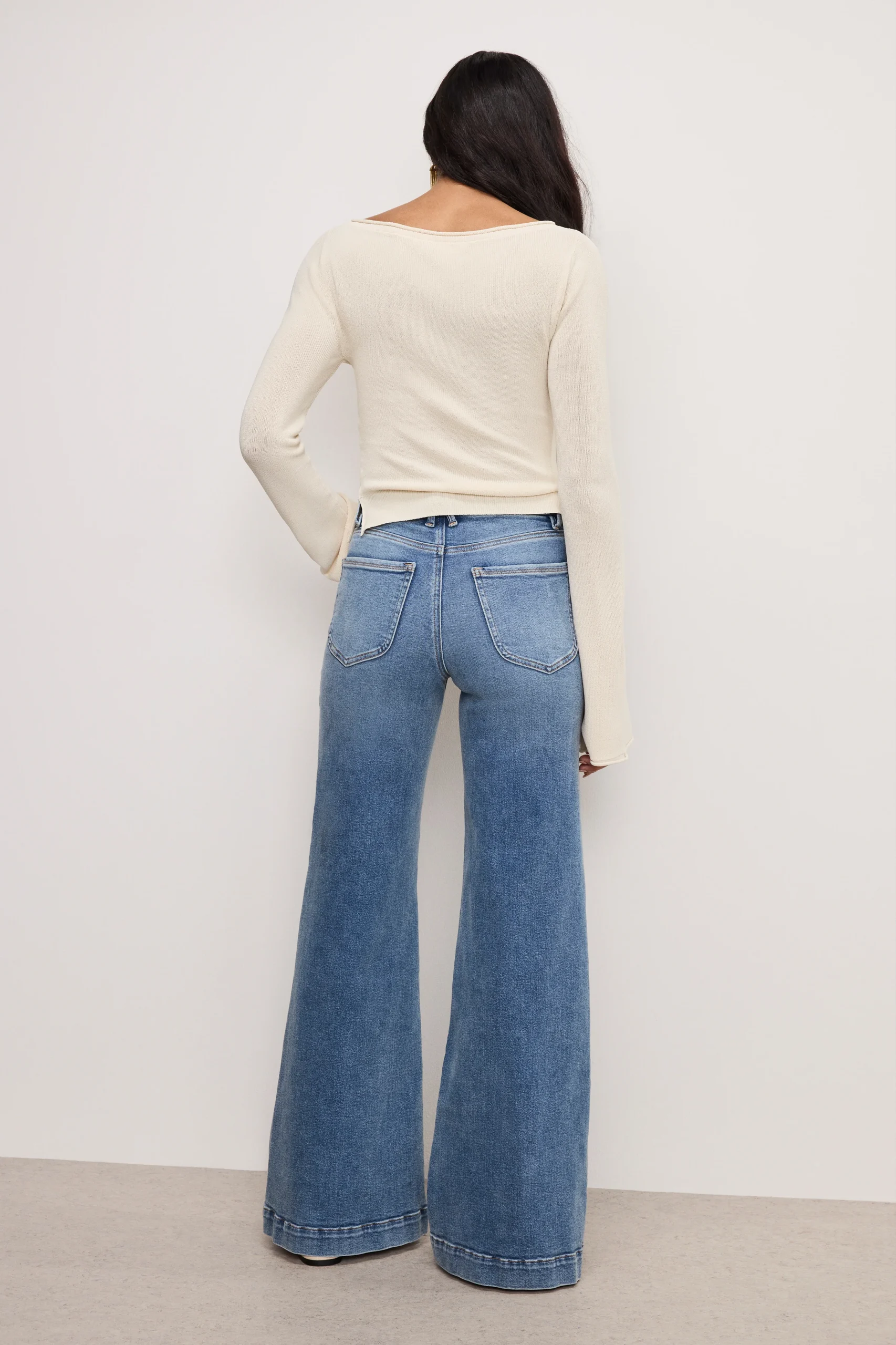 GOOD WAIST PALAZZO COMPRESSION JEANS | INDIGO837 - Image 5