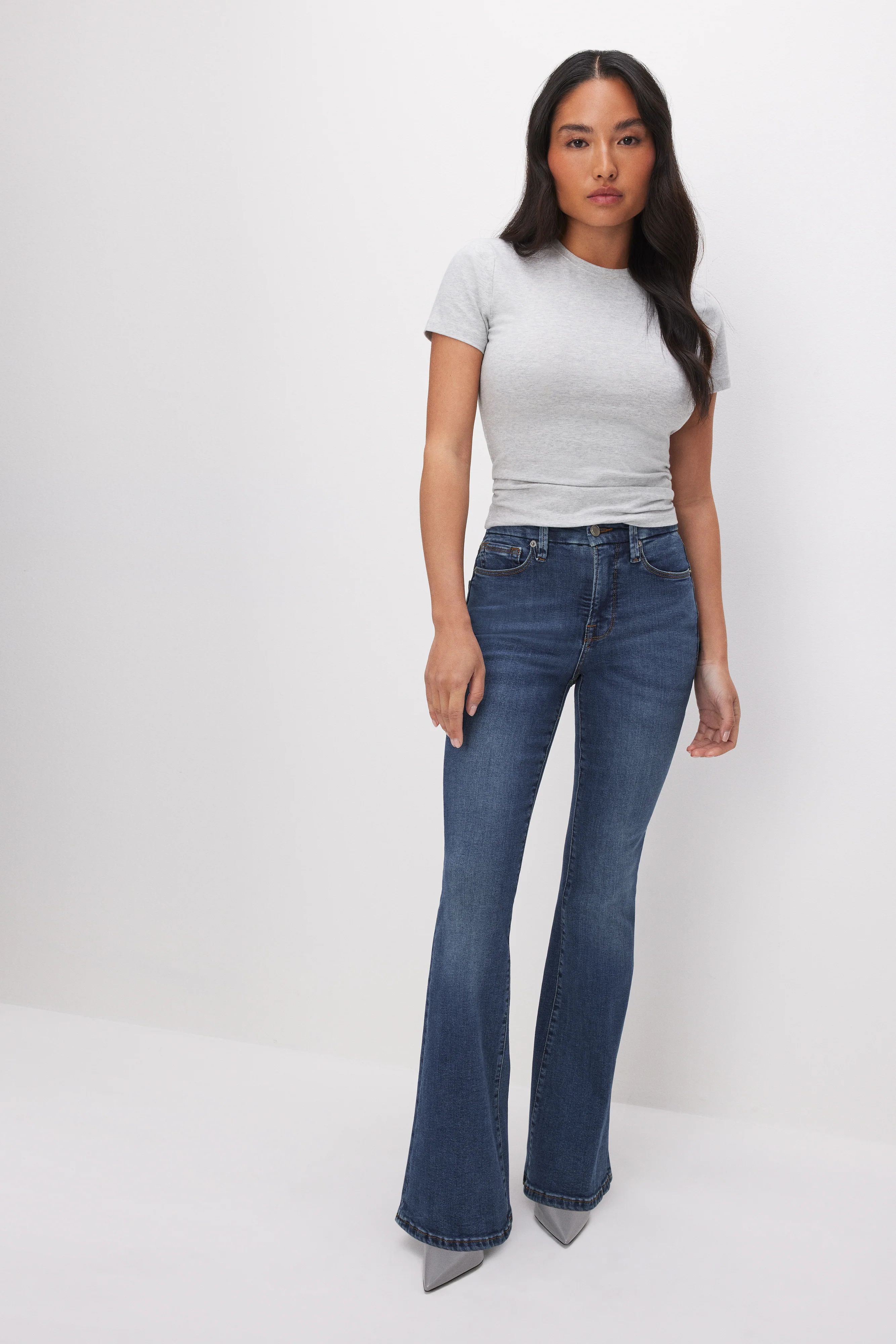 GOOD PETITE FLARE JEANS | BLUE004